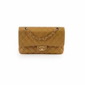 Chanel Classic Flap Medium/large Dark Beige 24k gold