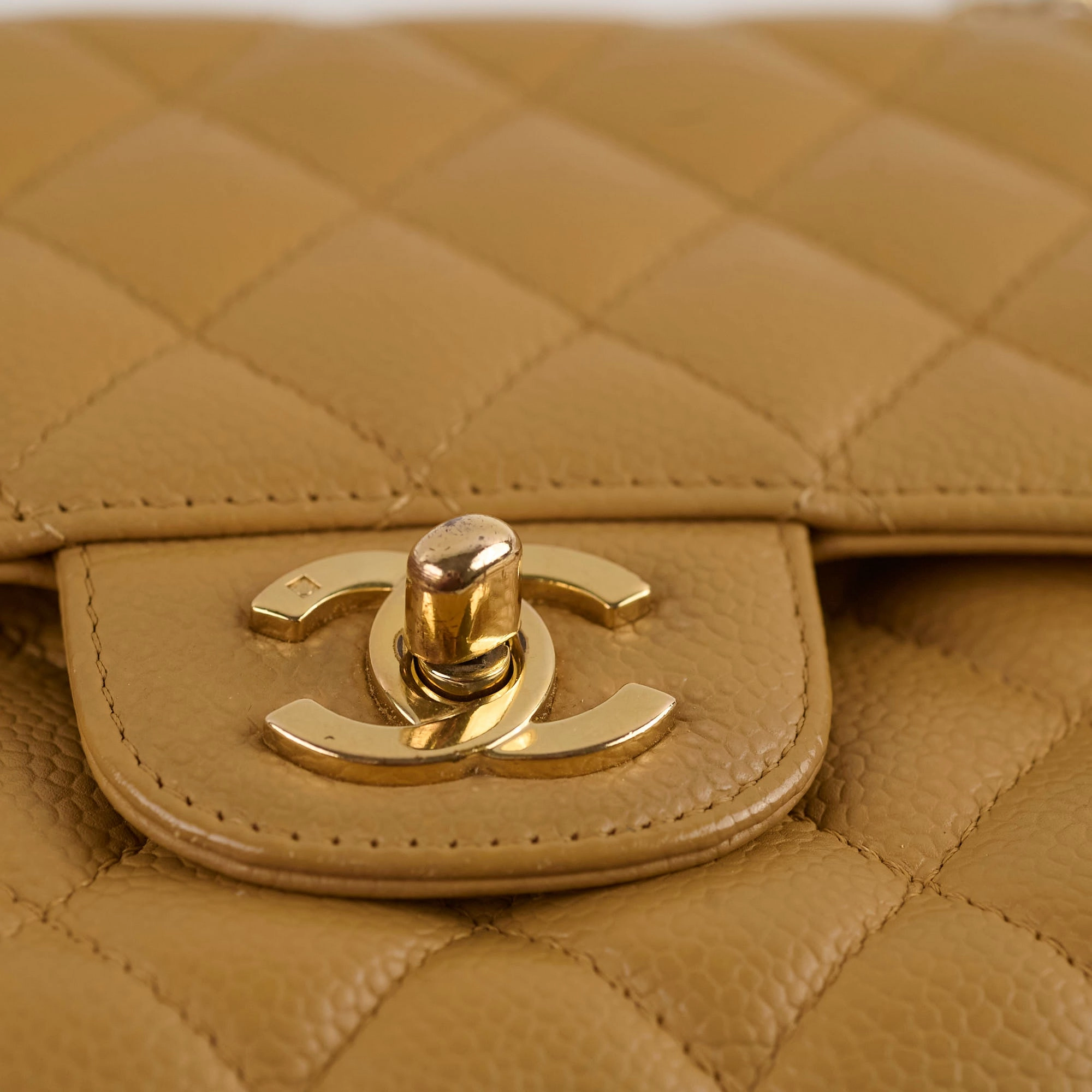 Chanel Classic Flap Medium/large Dark Beige 24k gold