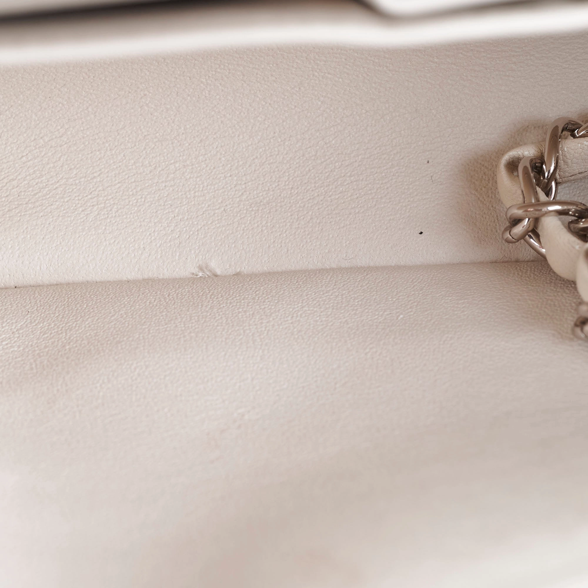 Chanel Classic Flap Small Lambskin Chevron Cream - Series 31