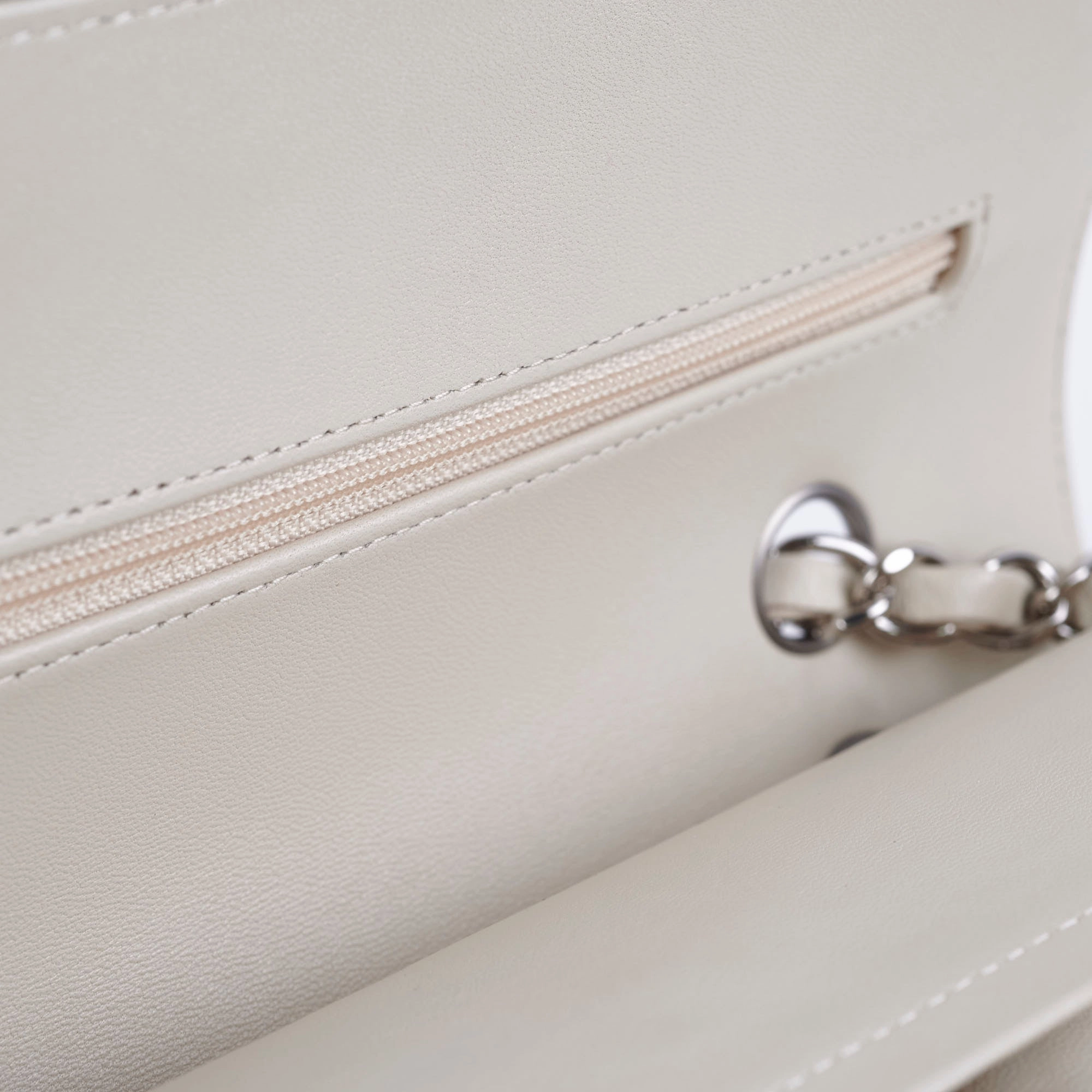 Chanel Classic Flap Small Lambskin Chevron Cream - Series 31