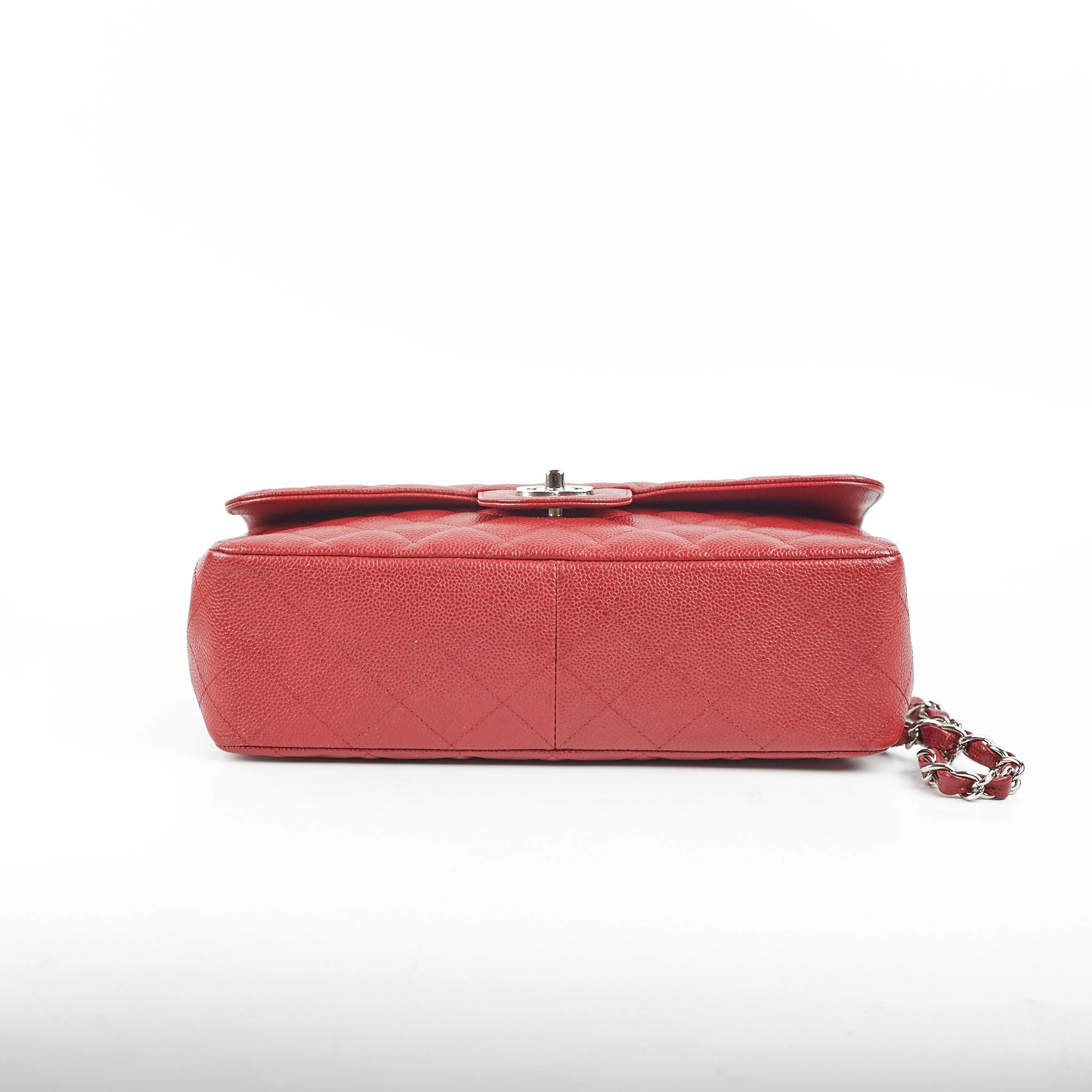 Chanel Classic Jumbo Single Flap Caviar Red - Series 12