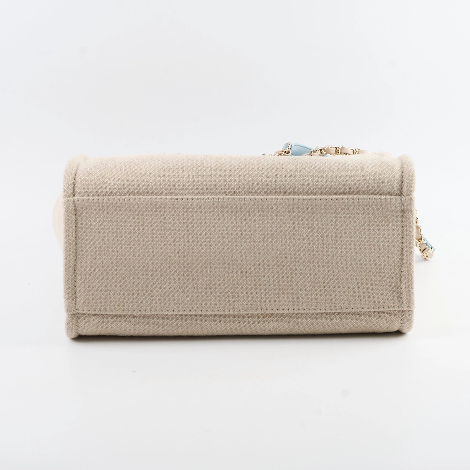 Chanel Deauville Small Beige/Blue Microchip