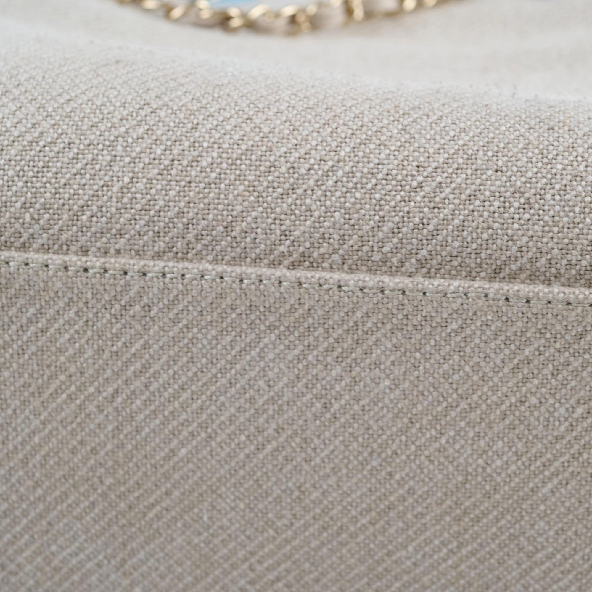 Chanel Deauville Small Beige/Blue Microchip