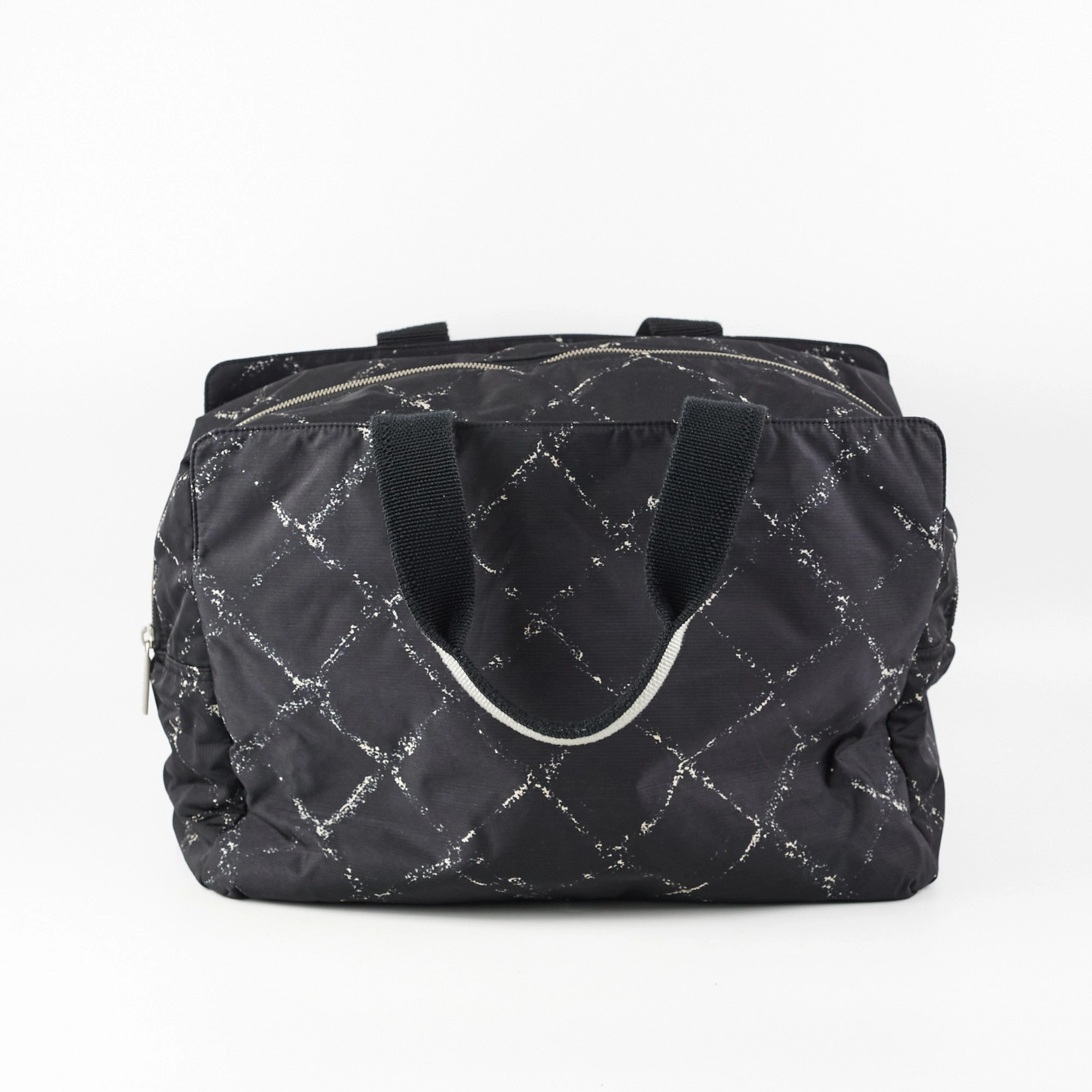 Chanel Diamond - Print Tote Bag Black