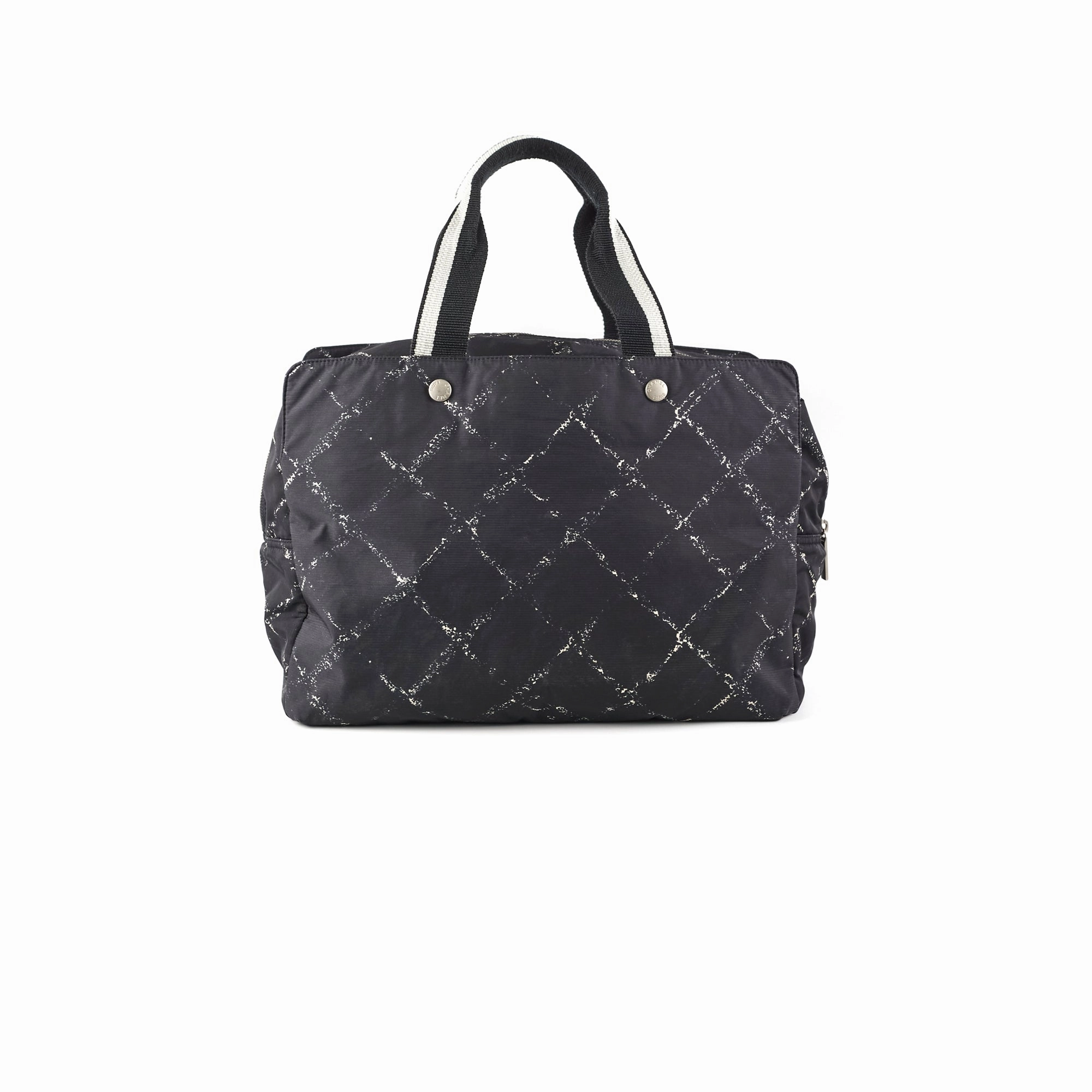 Chanel Diamond - Print Tote Bag Black