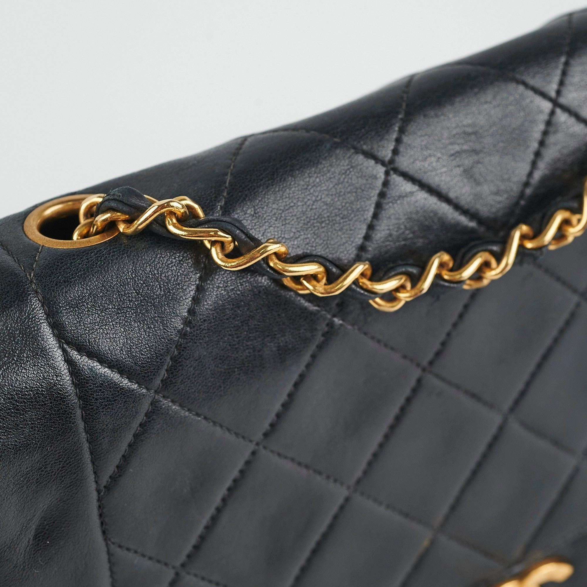 Chanel Diana Lambskin Black Medium