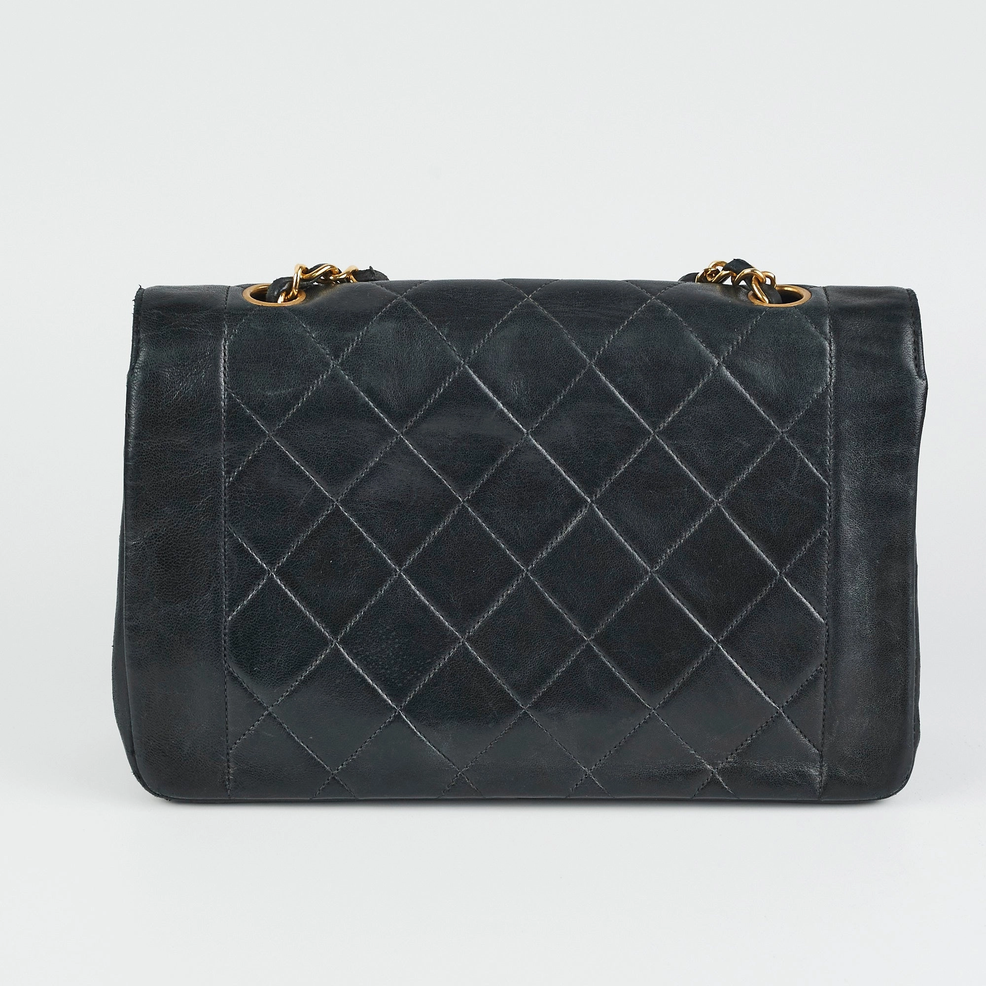 Chanel Diana Lambskin Black Medium