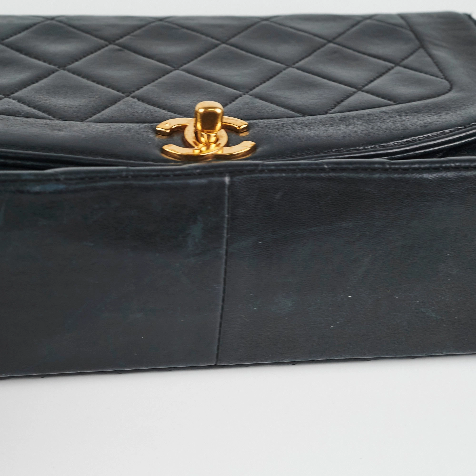Chanel Diana Lambskin Black Medium