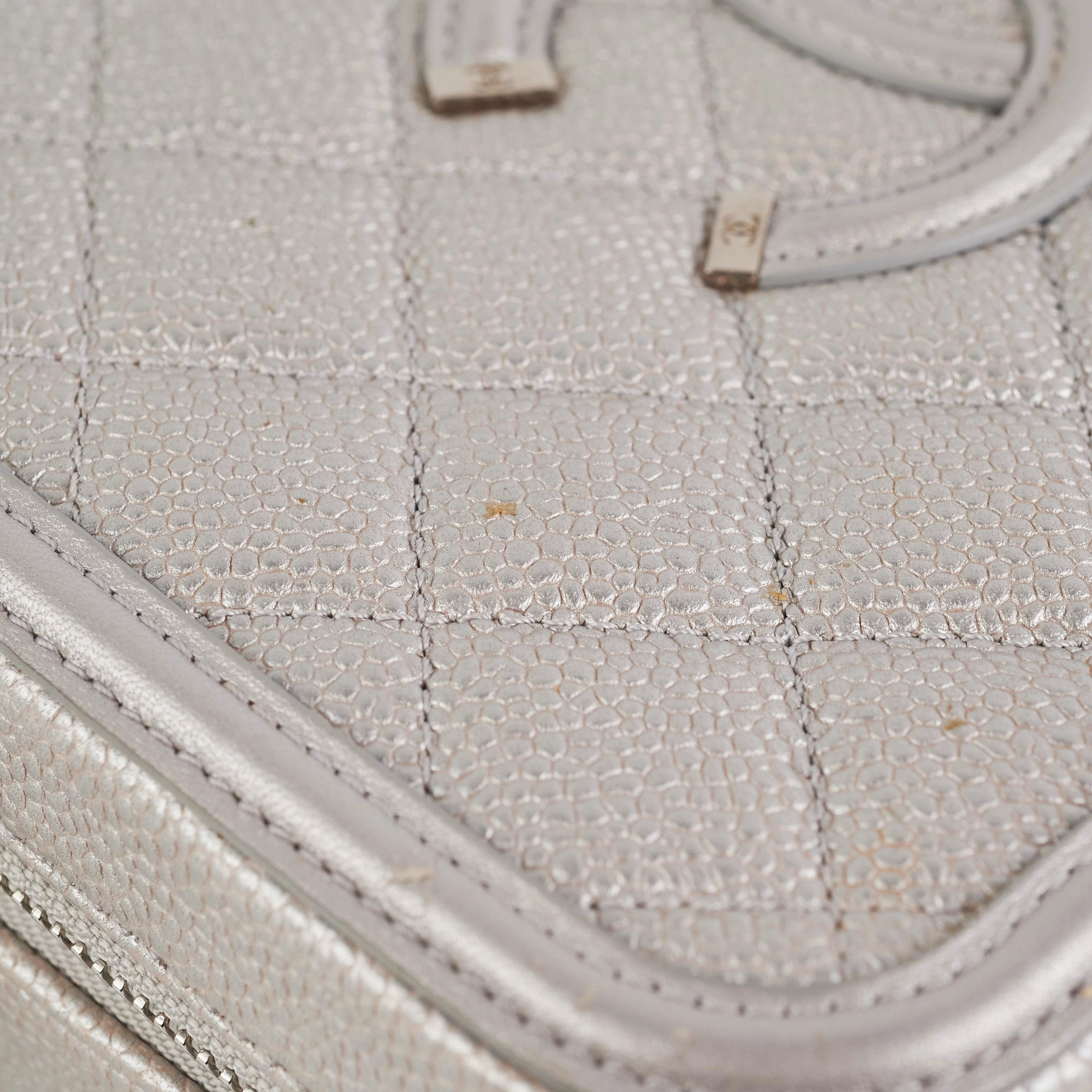 Chanel Filigree Silver Caviar Medium Vanity