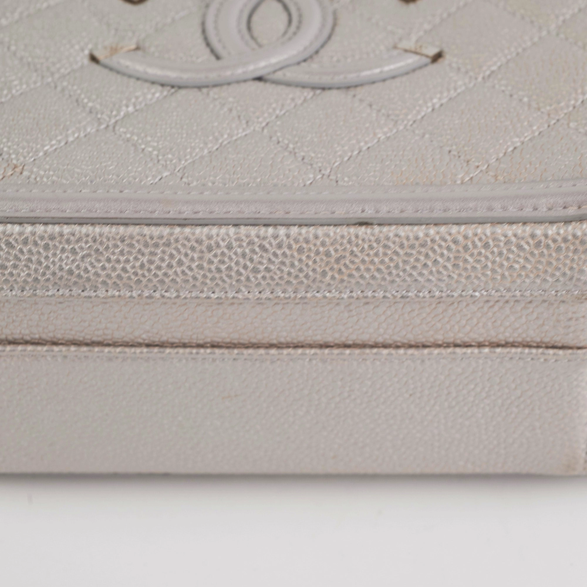 Chanel Filigree Silver Caviar Medium Vanity