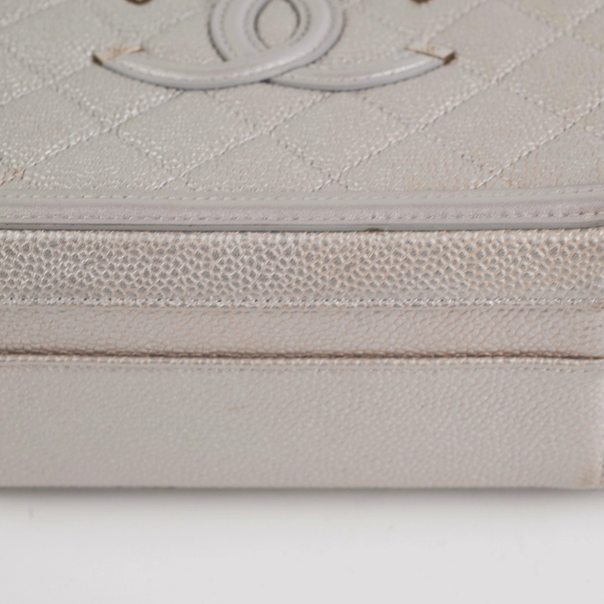 Chanel Filigree Silver Caviar Medium Vanity