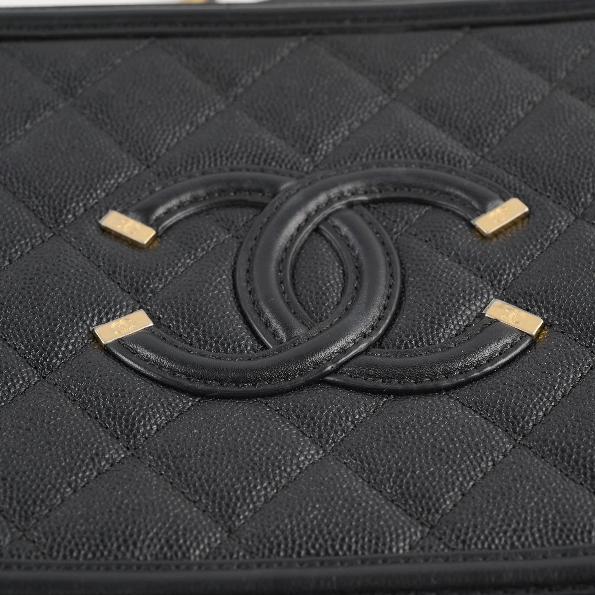 Chanel Filigree Vanity Medium Black Caviar (25 Series)