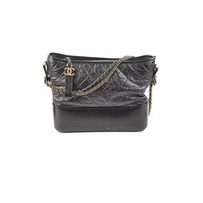 Chanel Gabriel Medium Hobo Calfskin Black