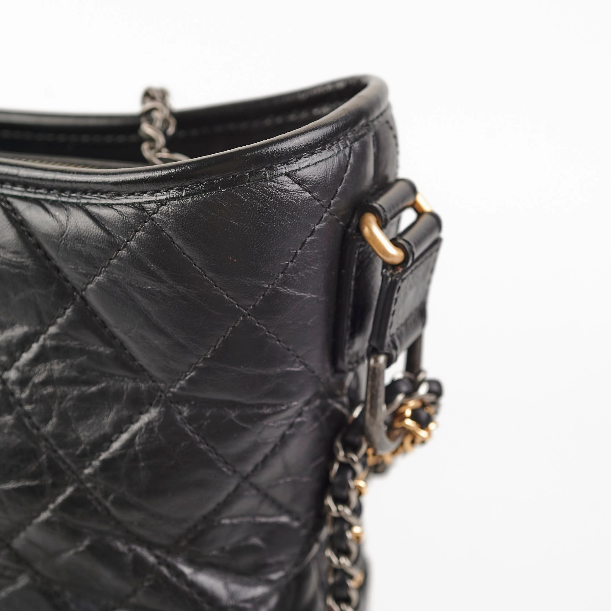 Chanel Gabriel Medium Hobo Calfskin Black