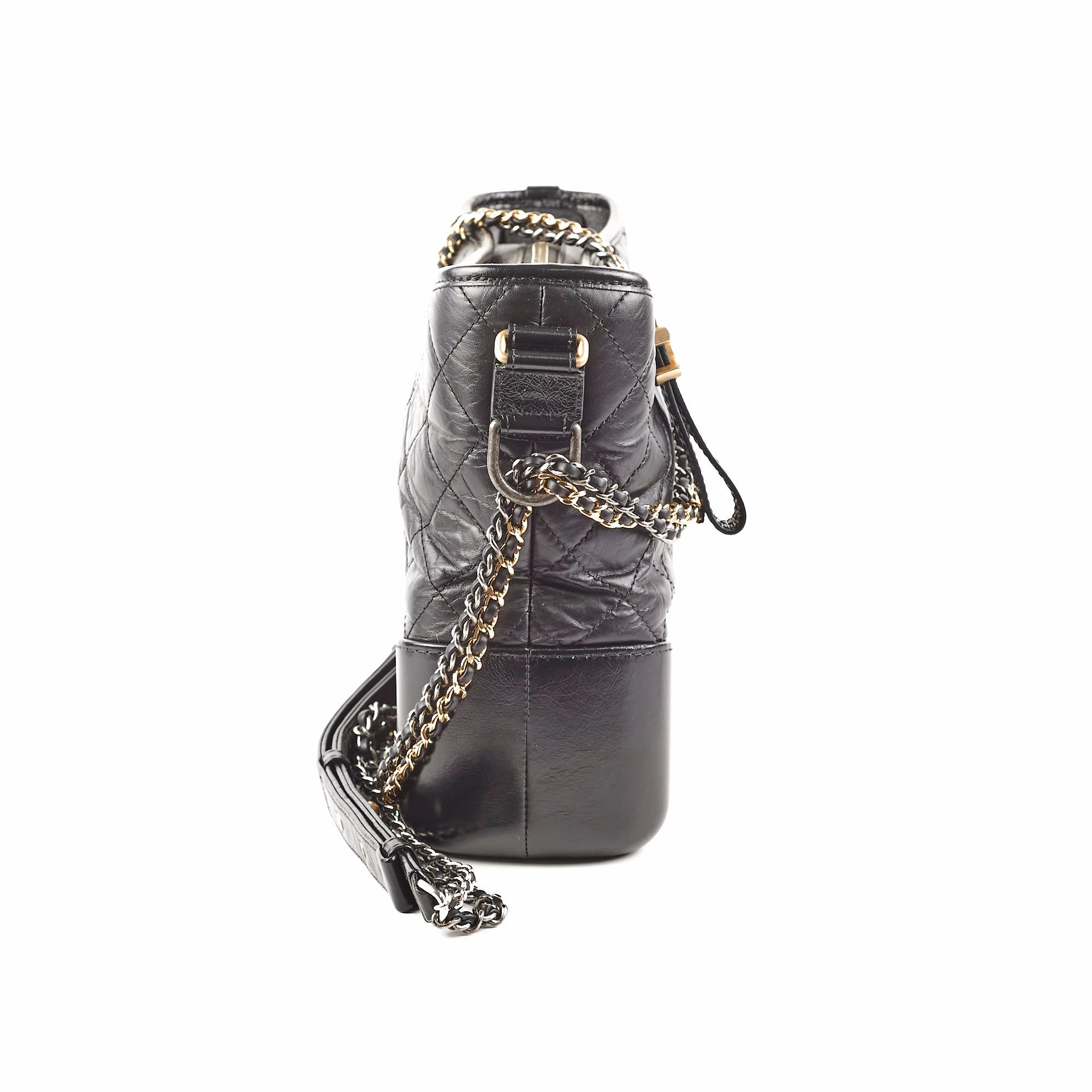 Chanel Gabriel Medium Hobo Calfskin Black