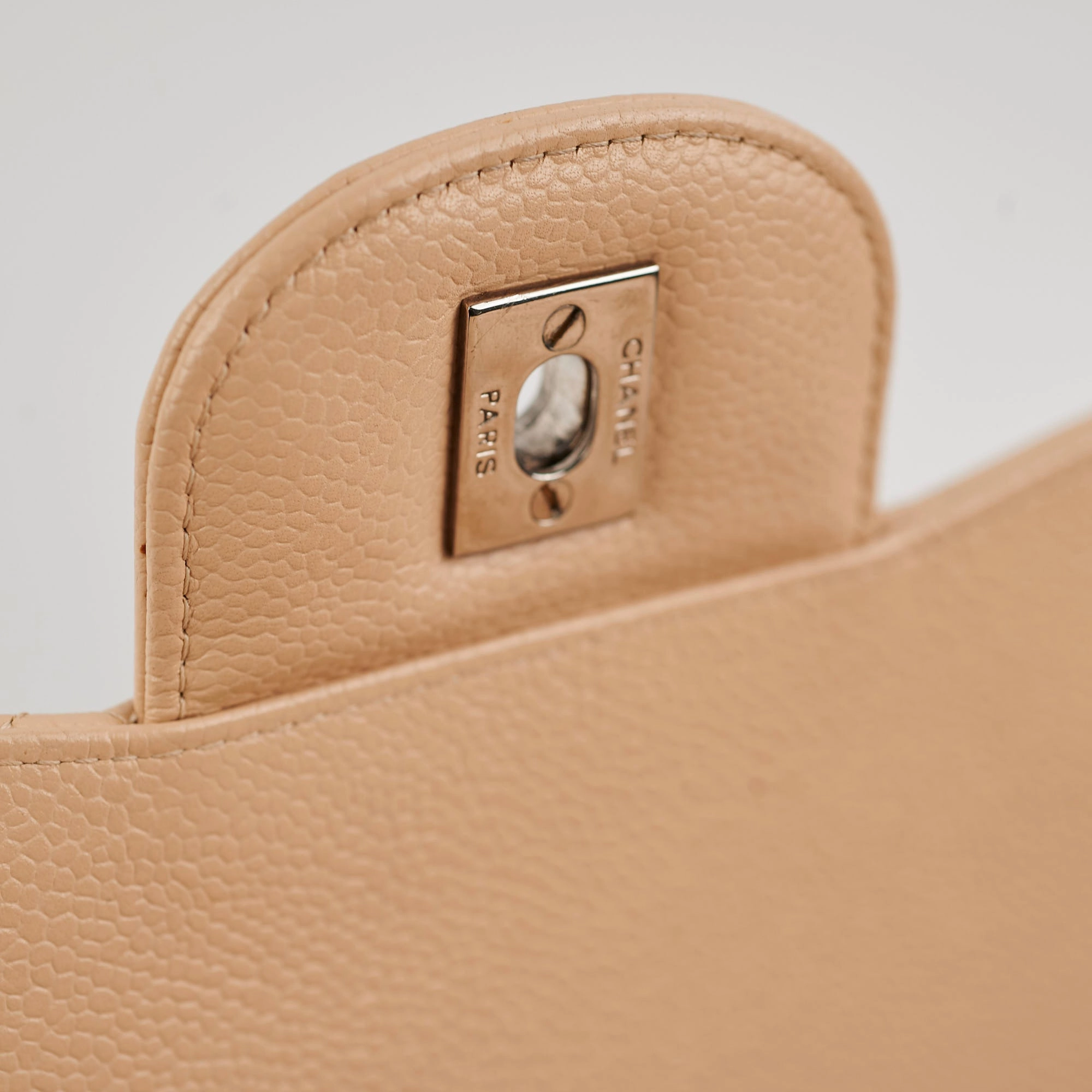 Chanel Jumbo Single Flap Caviar Beige - Series 13