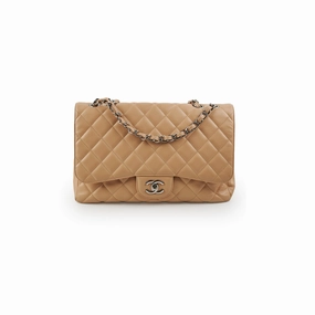 Chanel Jumbo Single Flap Caviar Beige - Series 13
