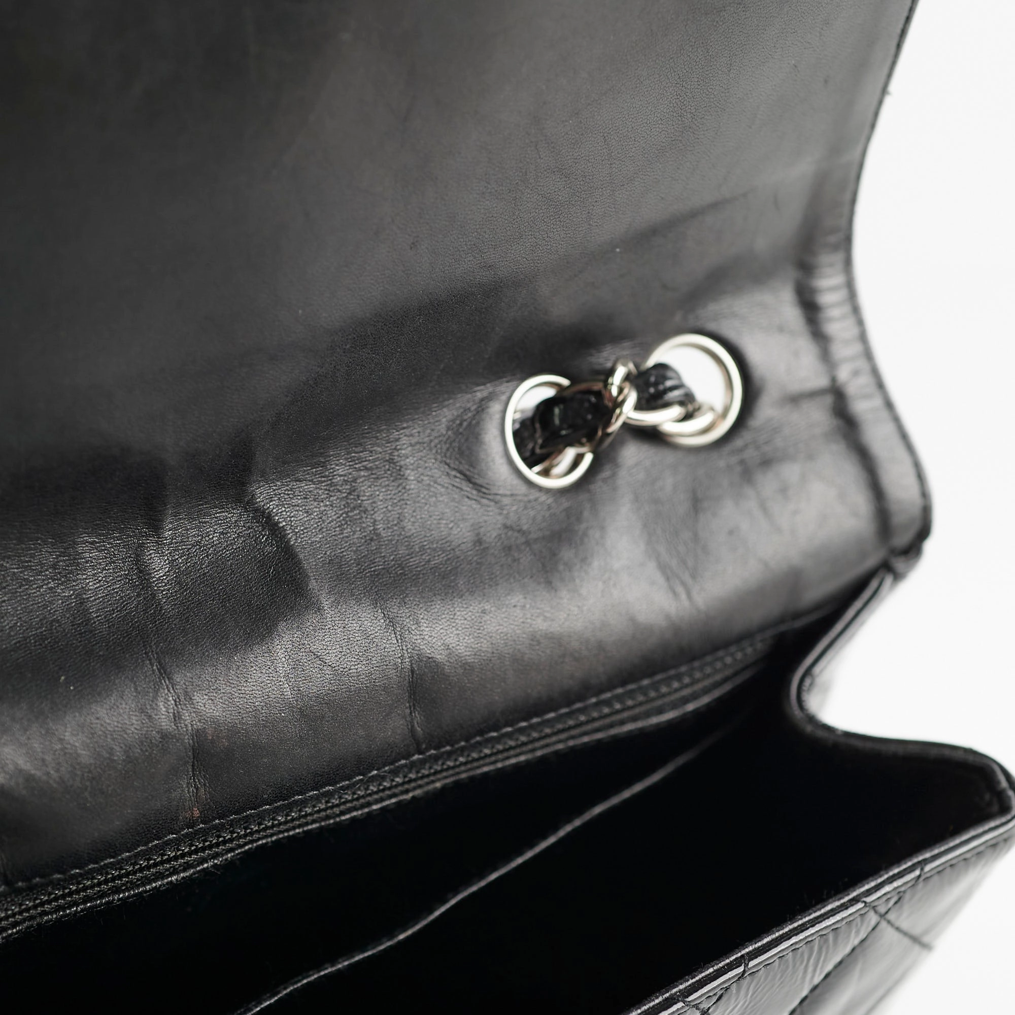 Chanel Jumbo Single Flap Patent Black - Series 11
