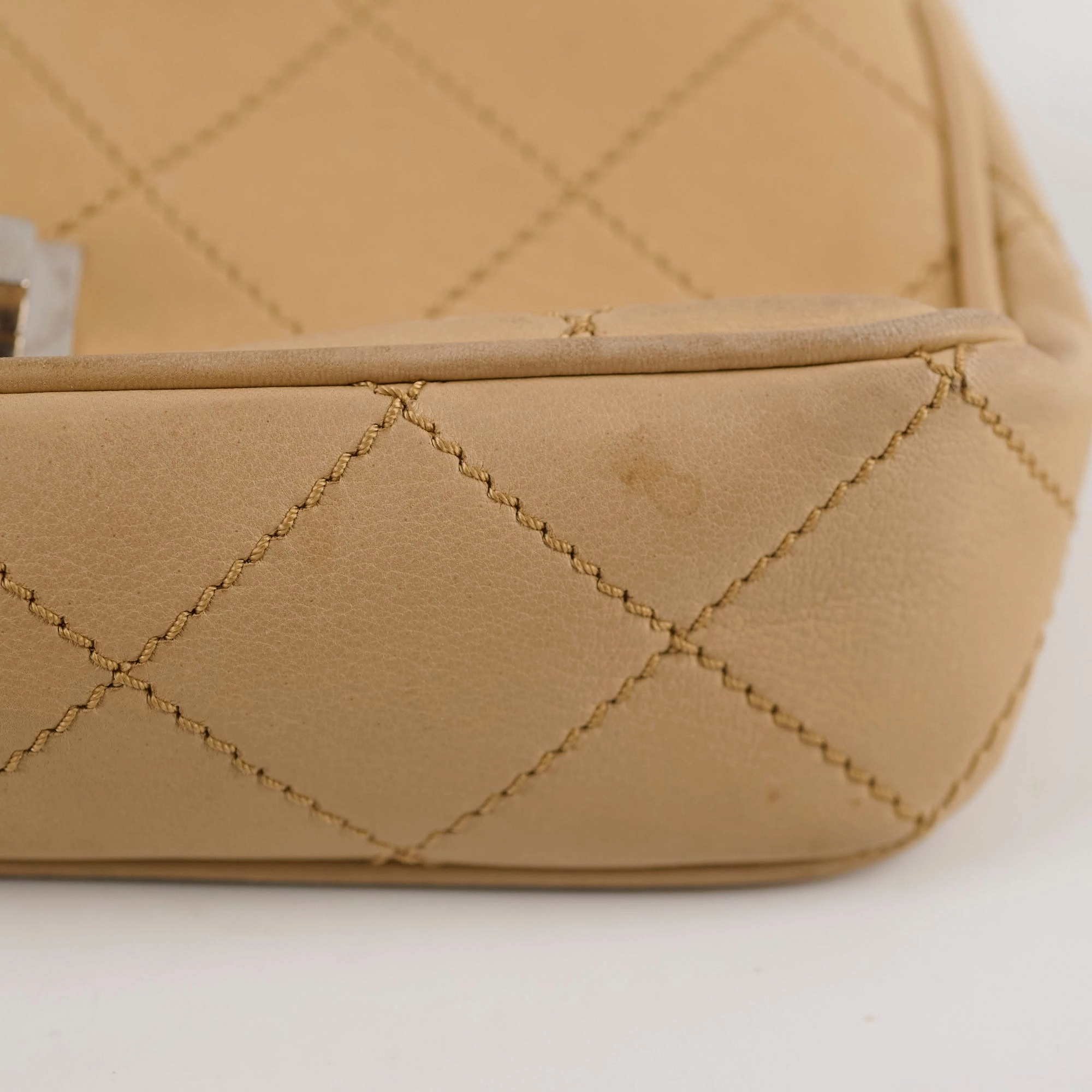 Chanel Lambskin Flap Bag Beige