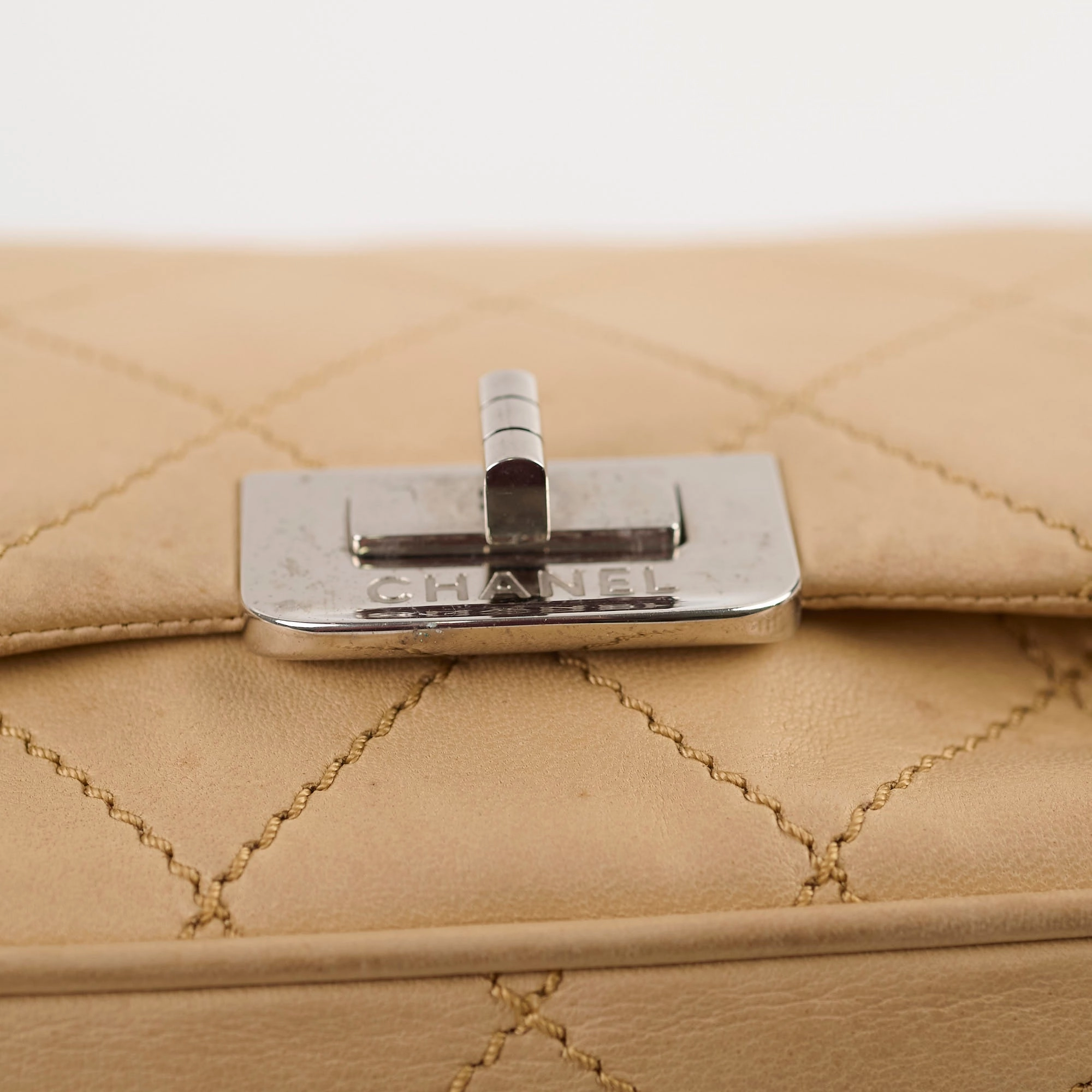 Chanel Lambskin Flap Bag Beige