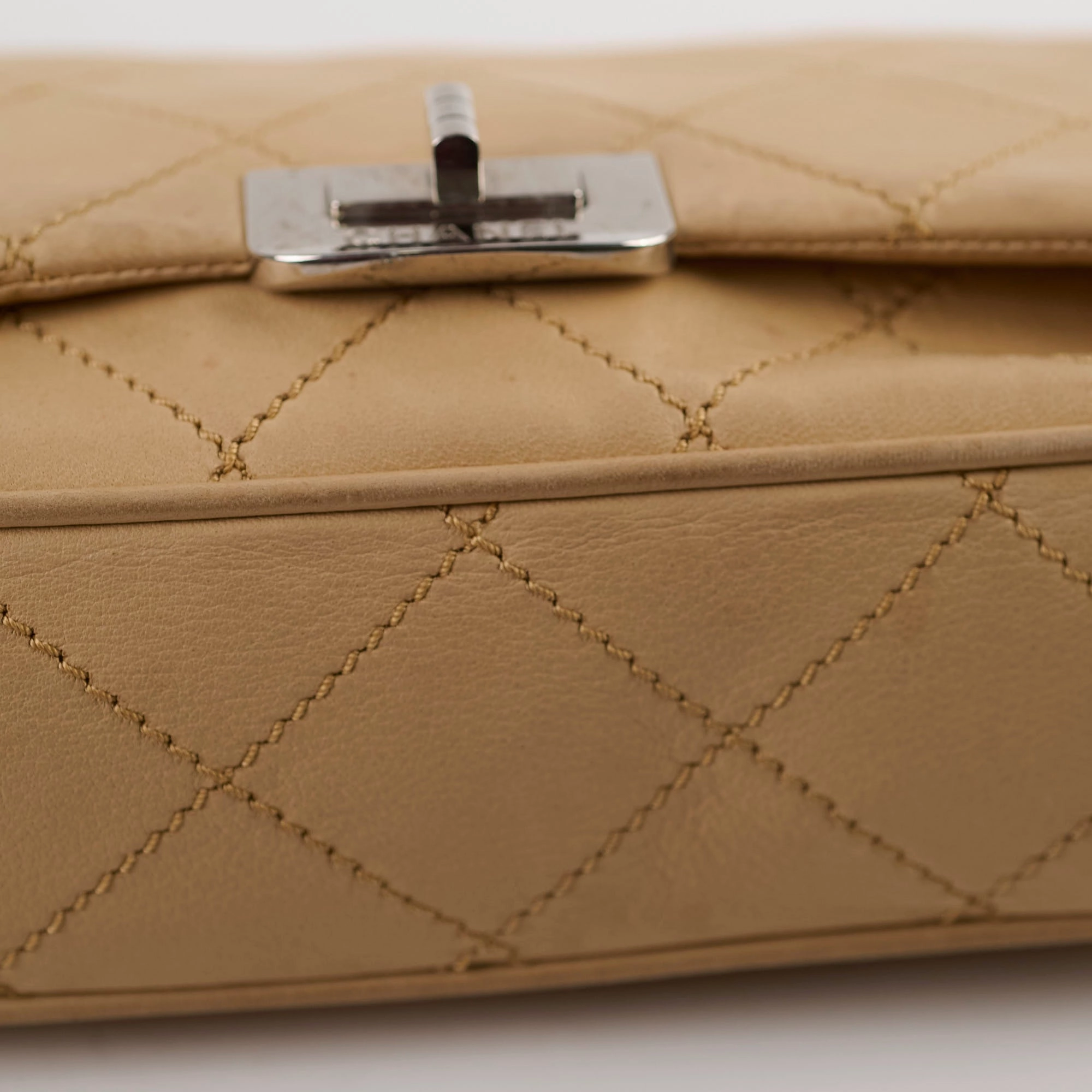 Chanel Lambskin Flap Bag Beige