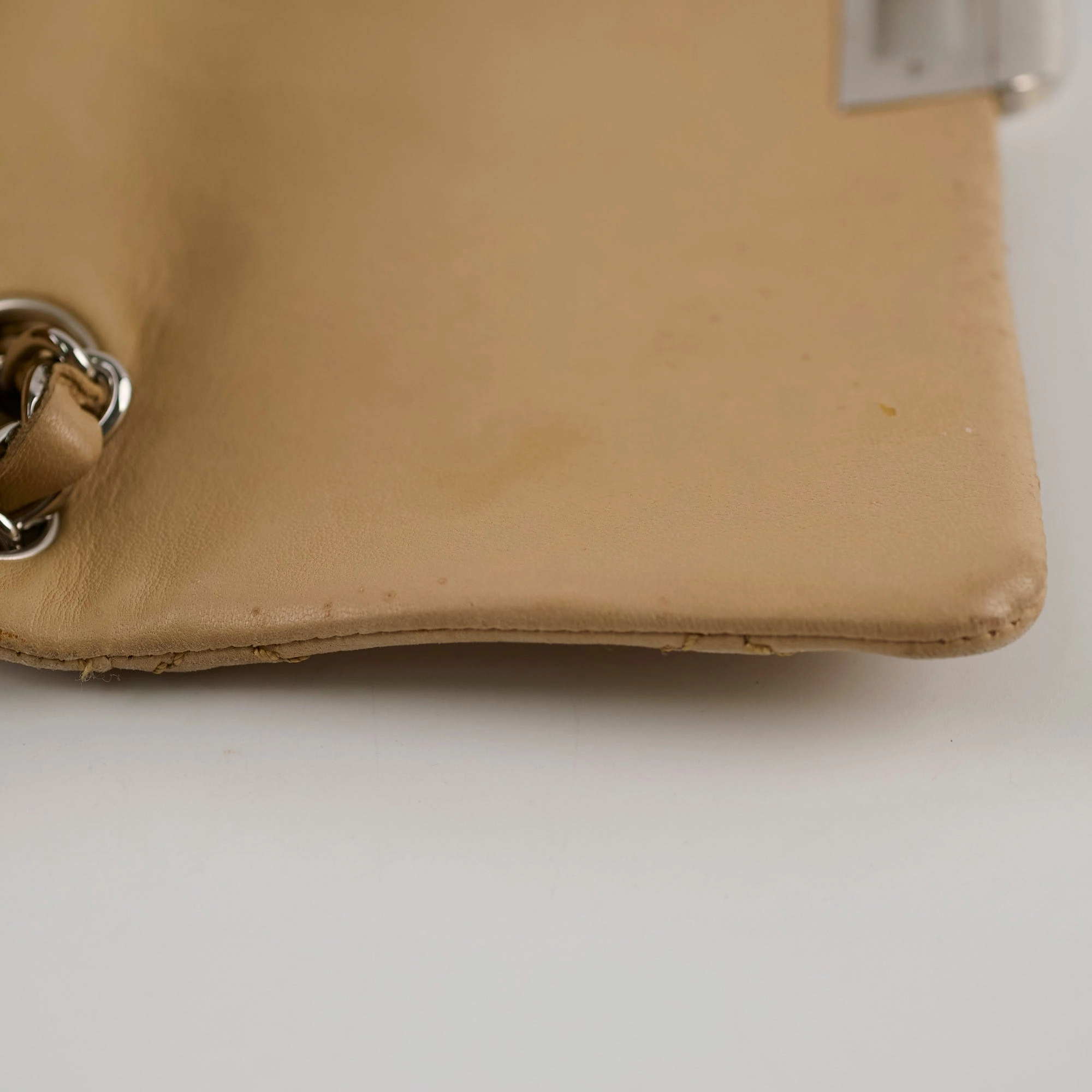 Chanel Lambskin Flap Bag Beige