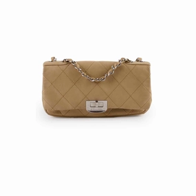 Chanel Lambskin Flap Bag Beige