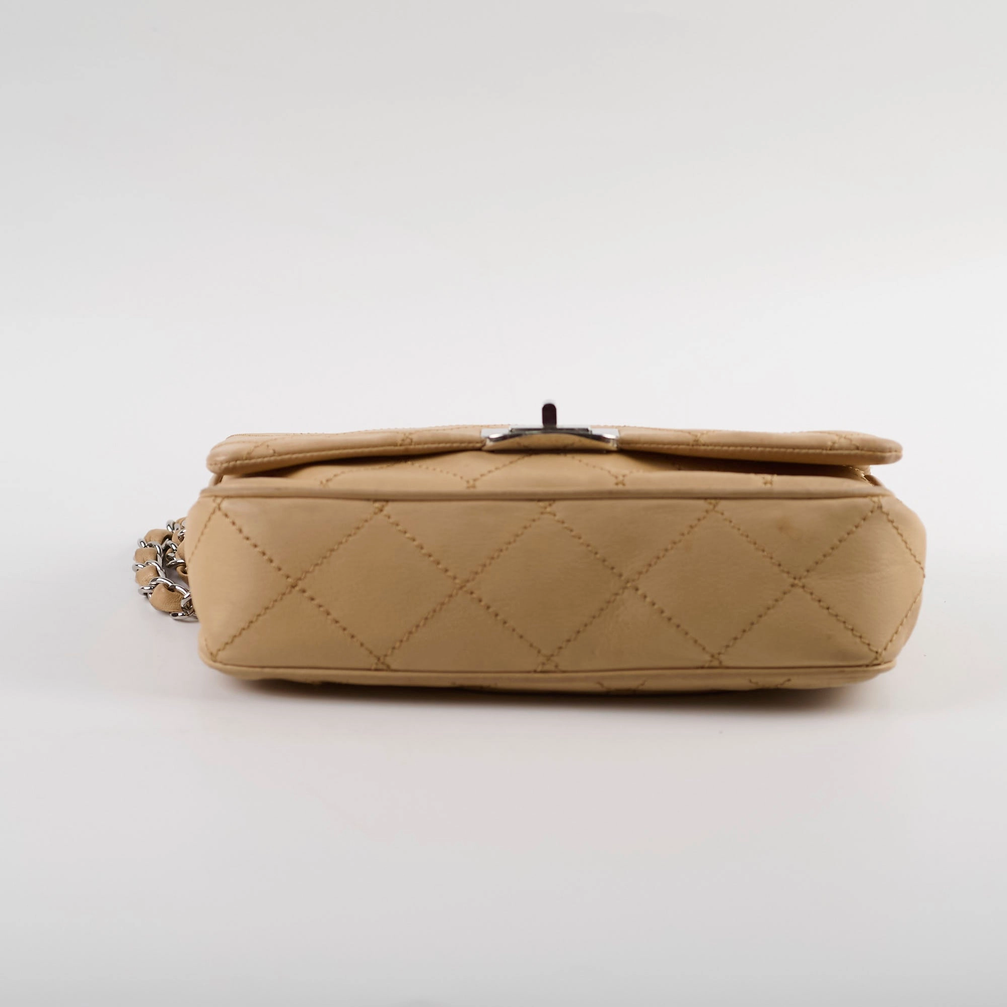 Chanel Lambskin Flap Bag Beige