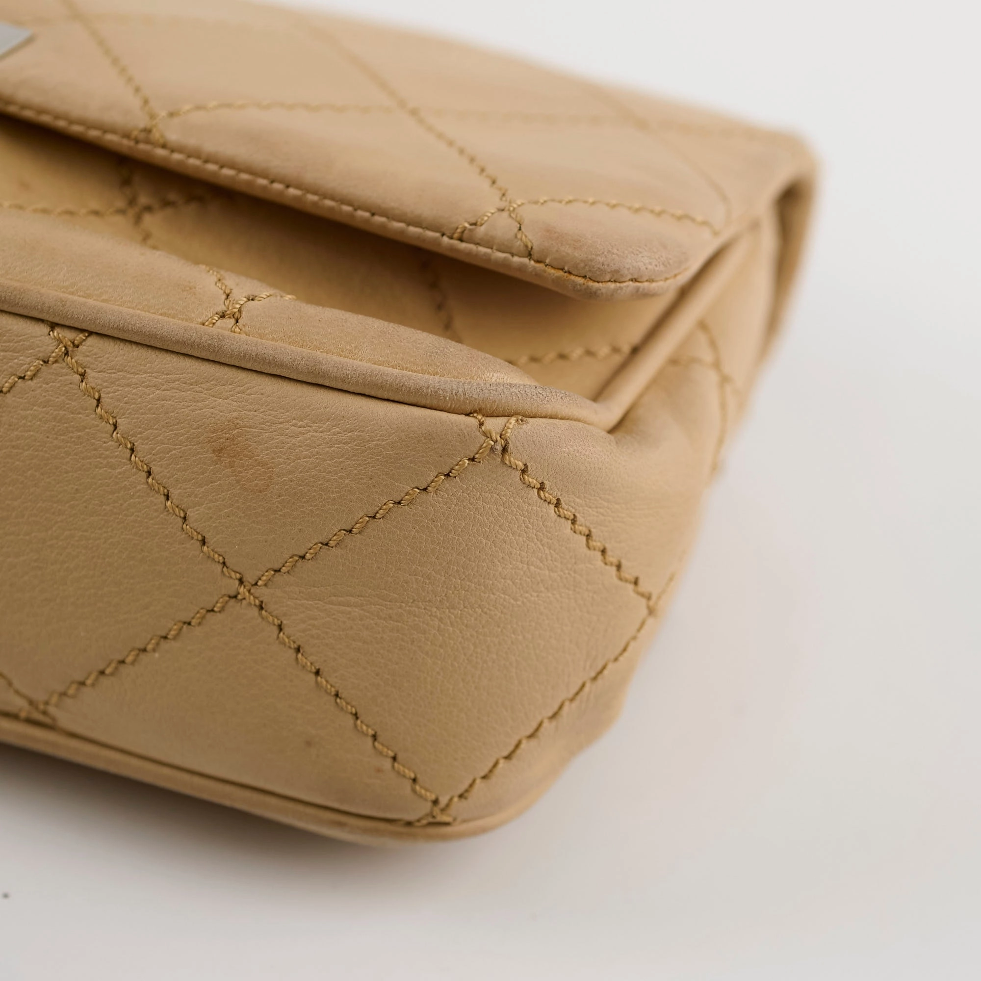 Chanel Lambskin Flap Bag Beige