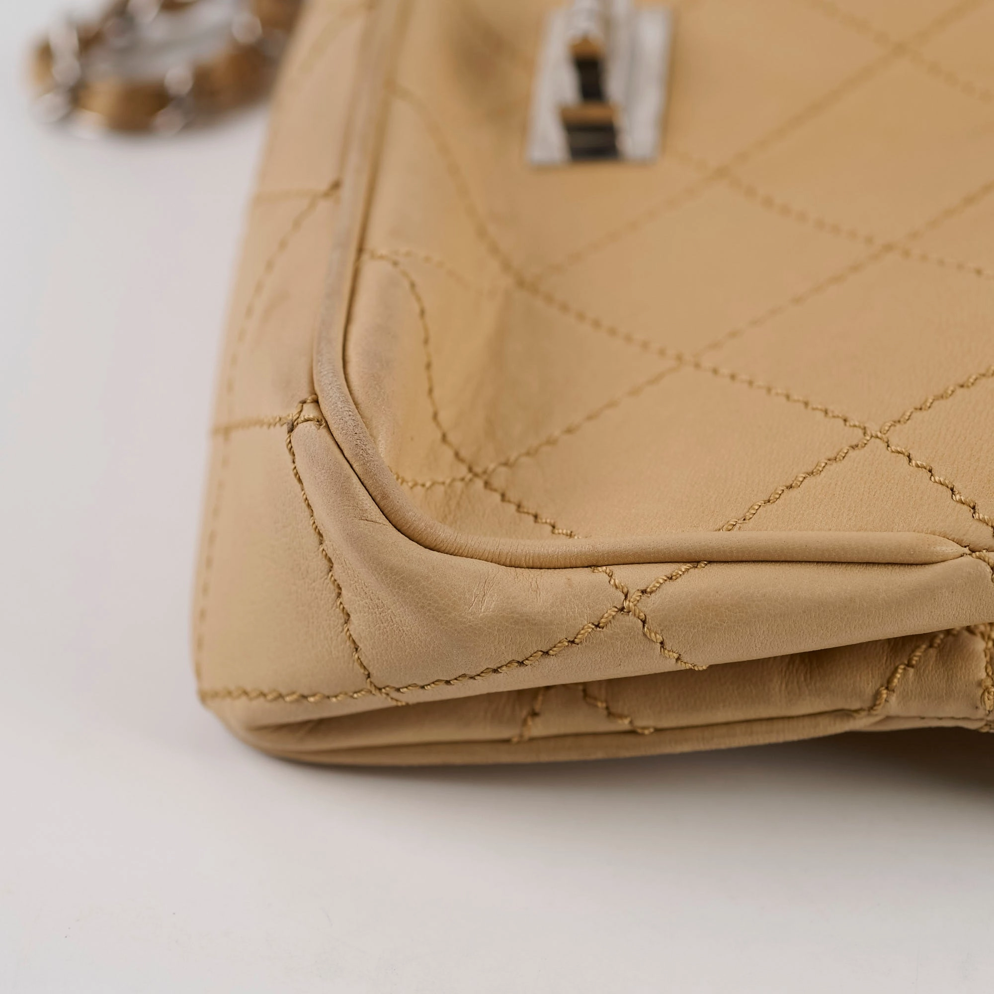 Chanel Lambskin Flap Bag Beige