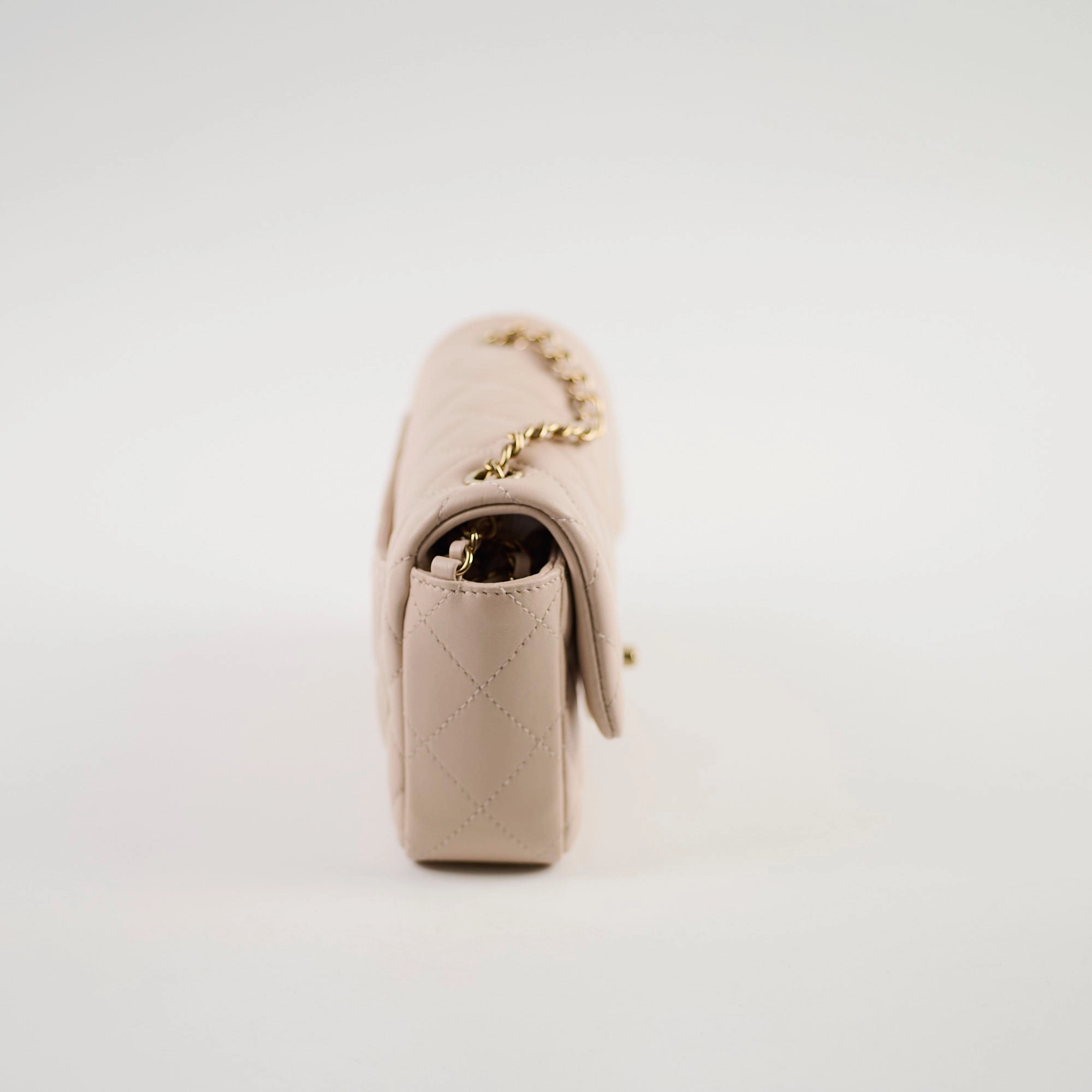 Chanel Lambskin New 2024 Extra Mini Nude - Microchip