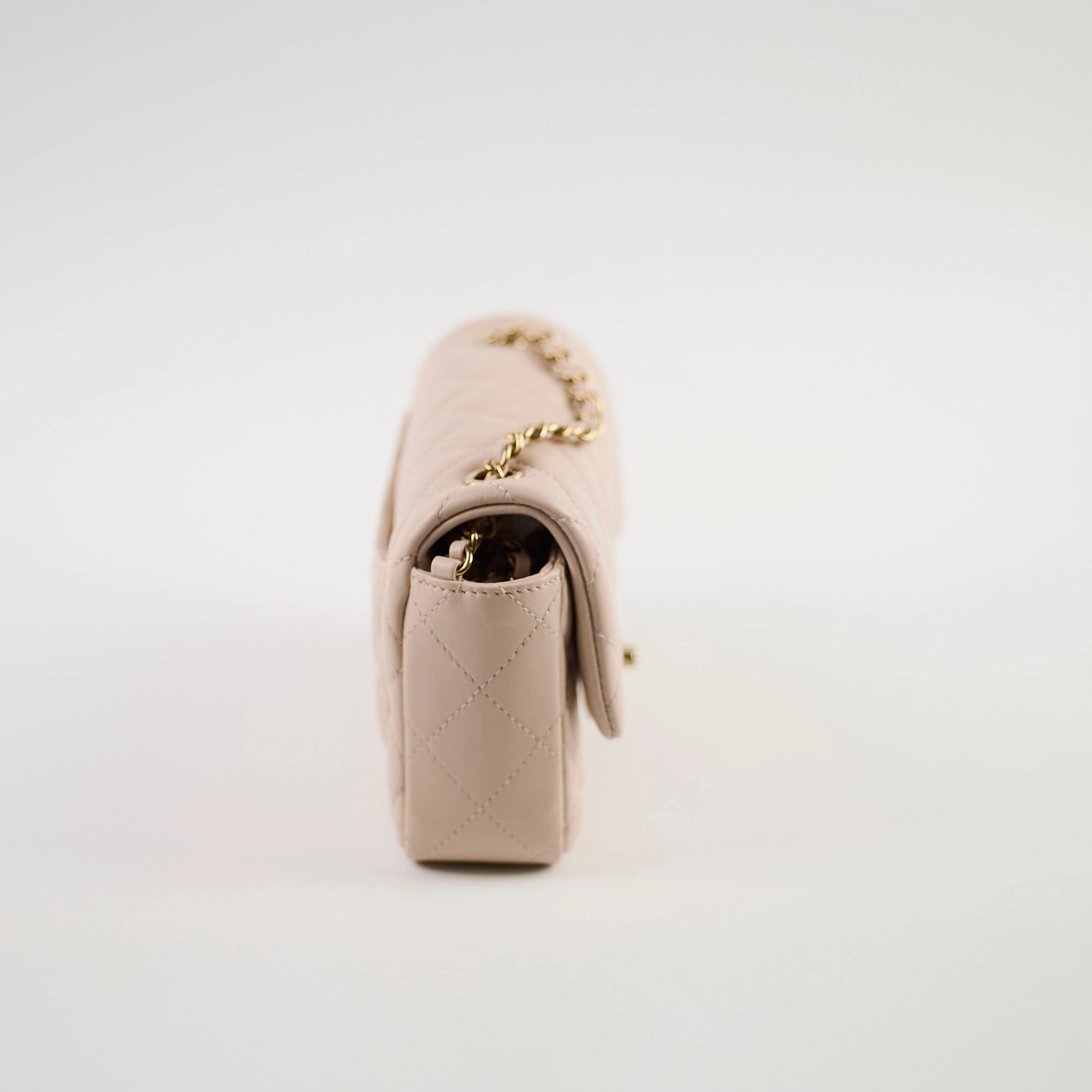 Chanel Lambskin New 2024 Extra Mini Nude - Microchip