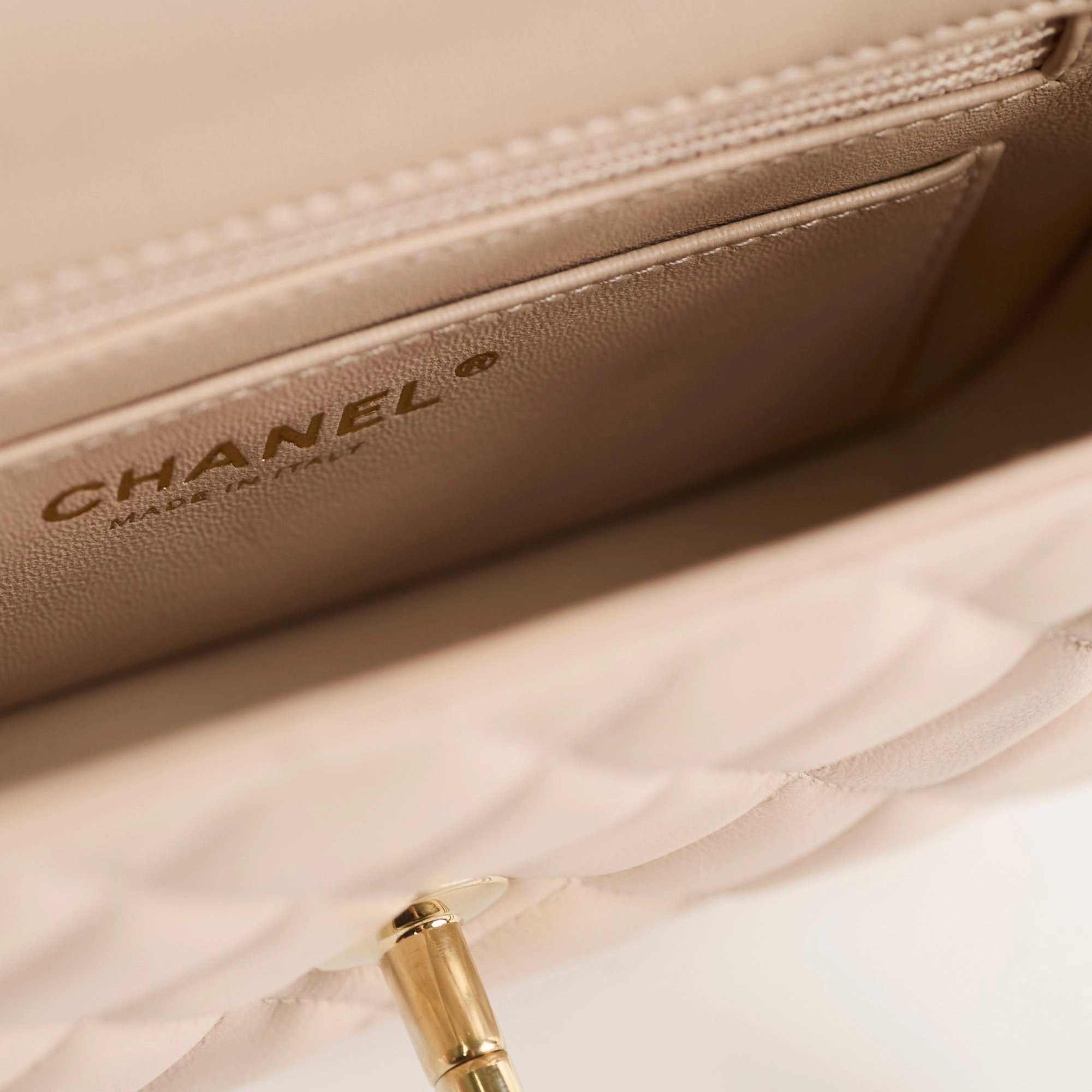 Chanel Lambskin New 2024 Extra Mini Nude - Microchip