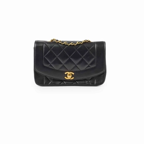 Chanel Lambskin Vintage Diana Bag Black