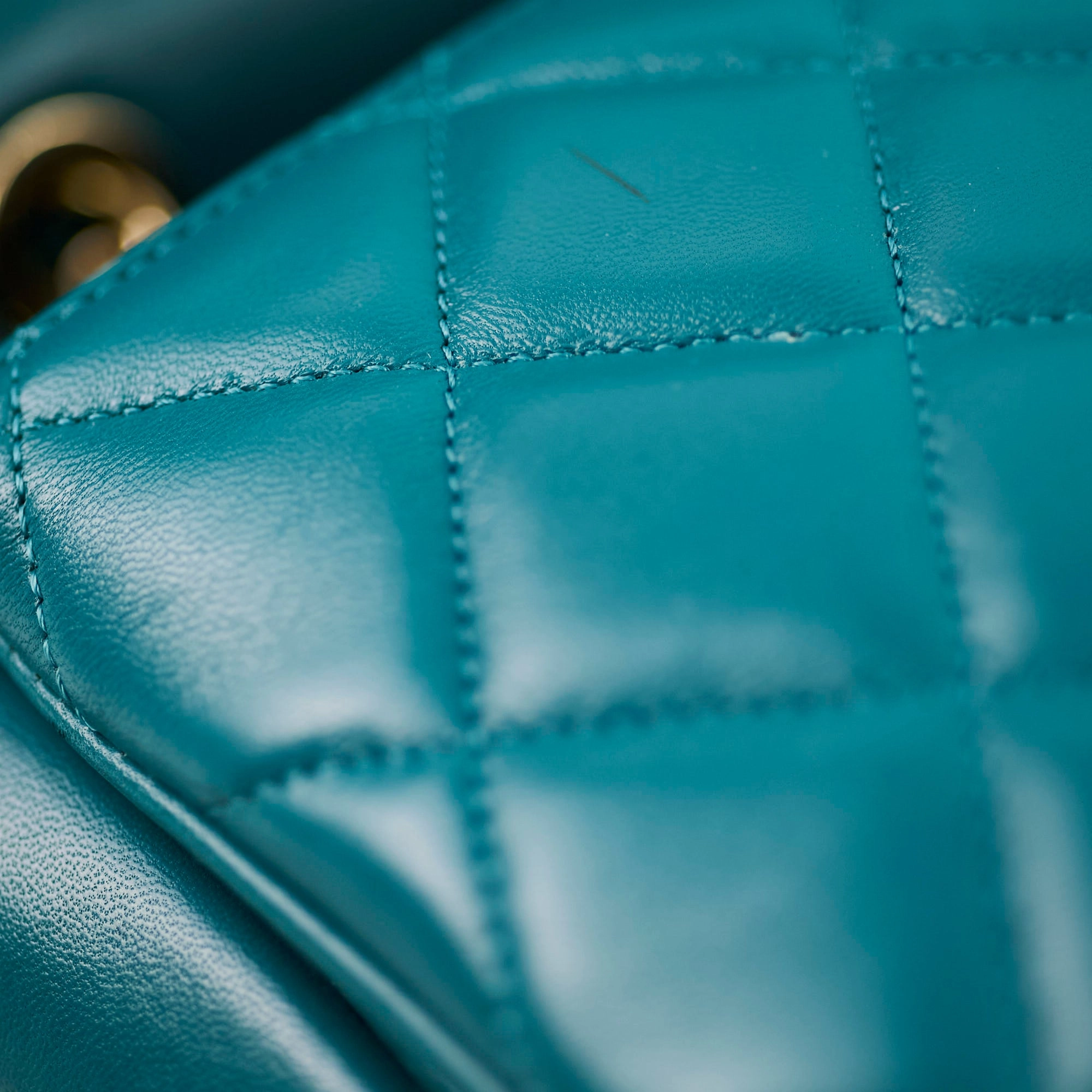 Chanel Large Trendy CC Lambskin Turquoise - Series 20