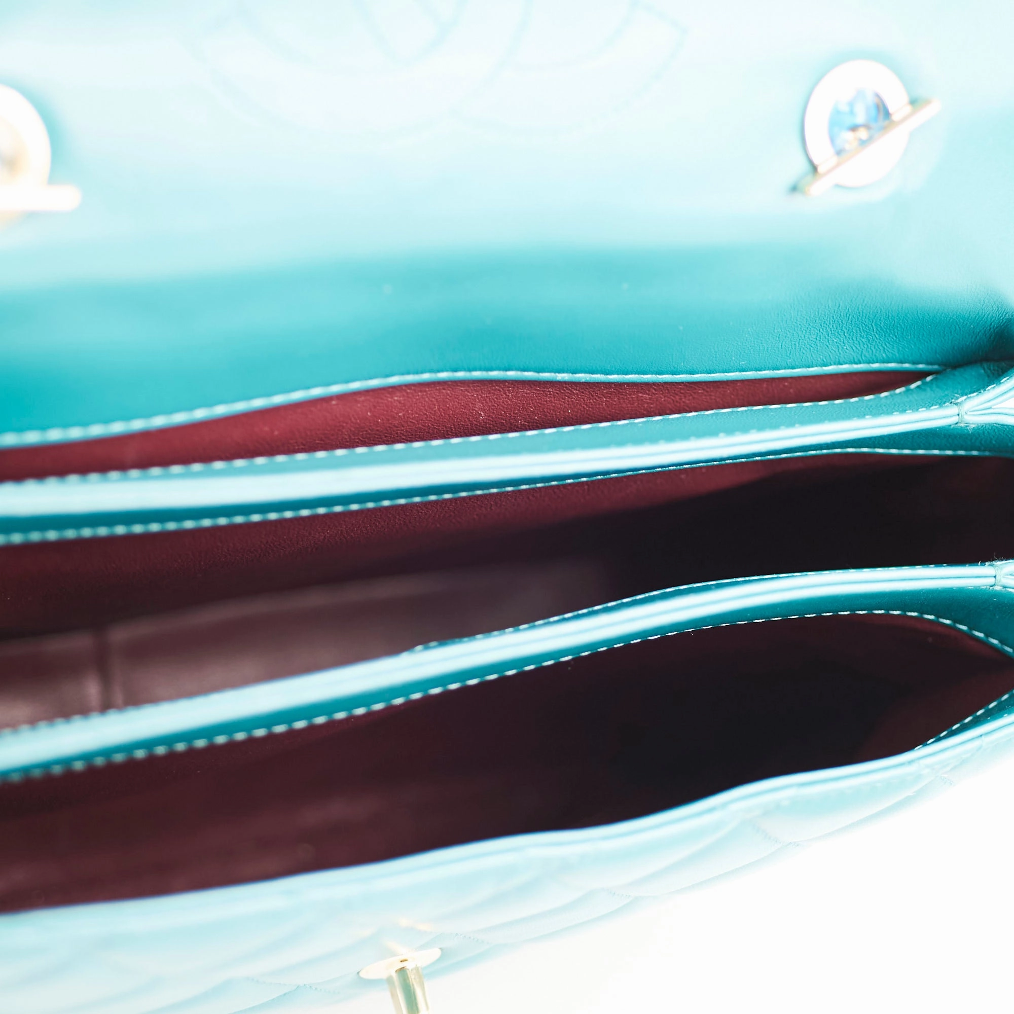 Chanel Large Trendy CC Lambskin Turquoise - Series 20