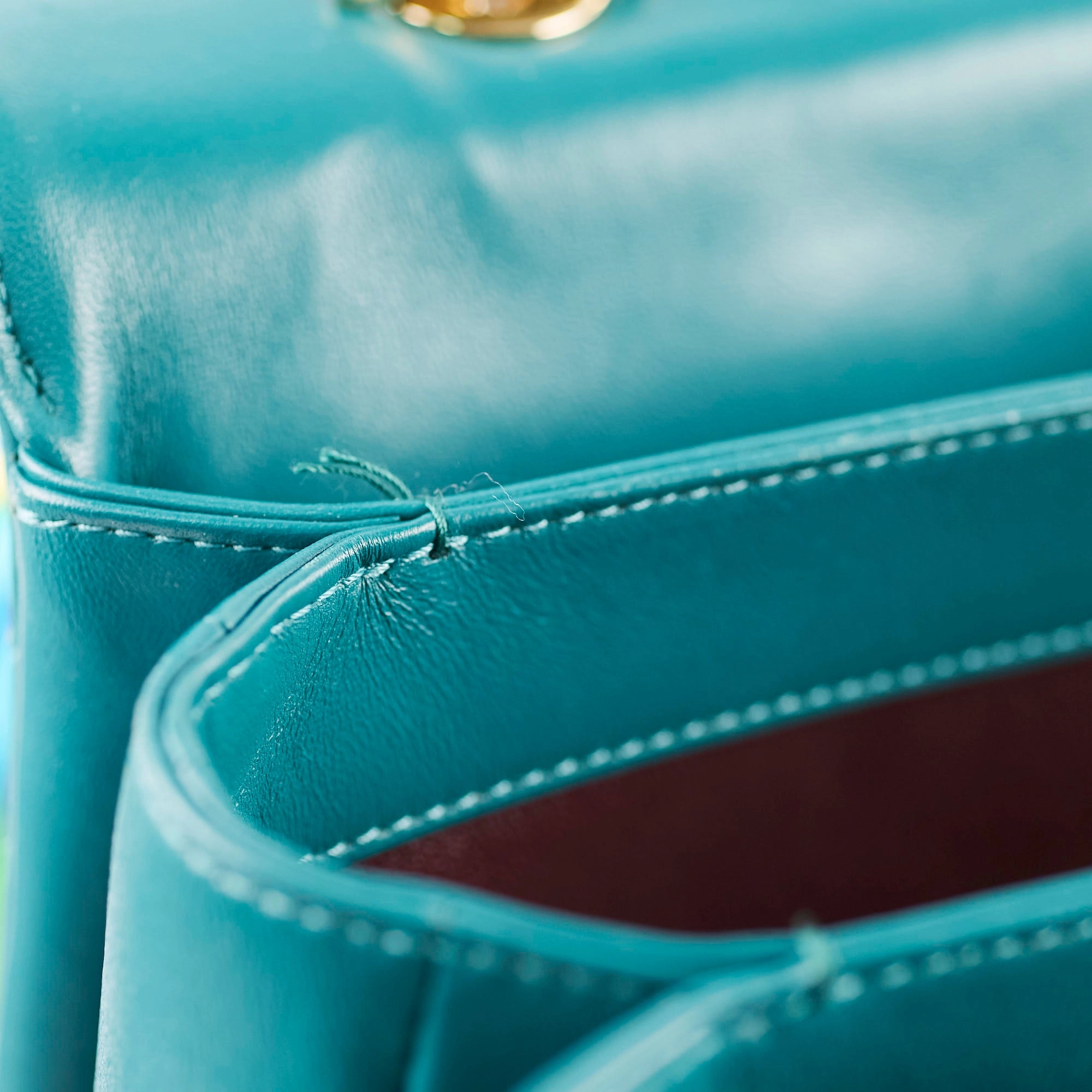 Chanel Large Trendy CC Lambskin Turquoise - Series 20