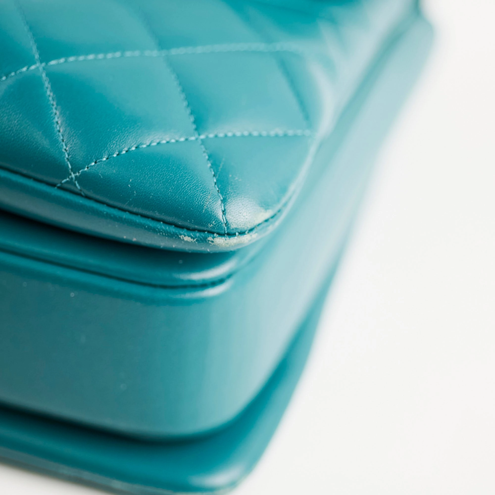 Chanel Large Trendy CC Lambskin Turquoise - Series 20