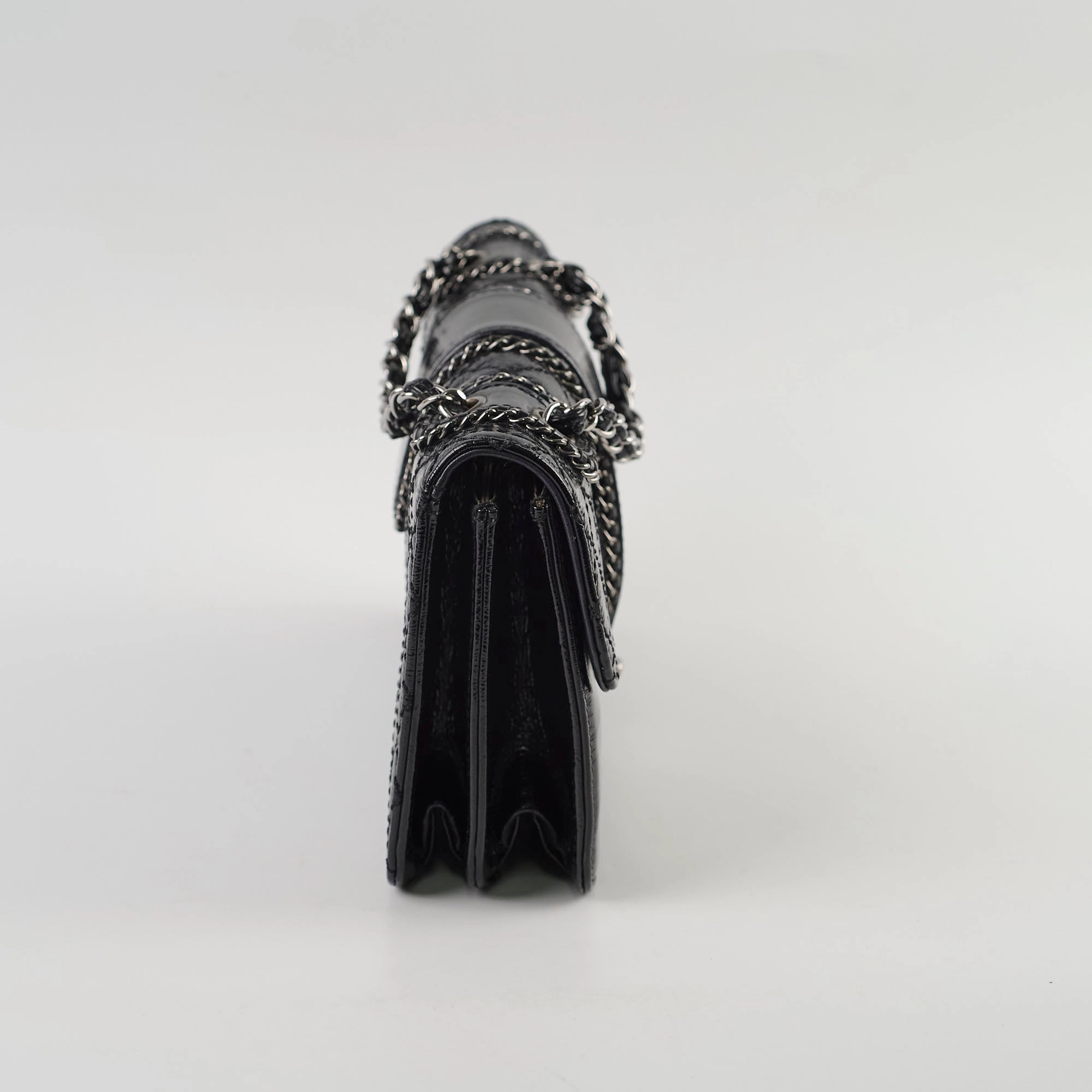 Chanel Madison Patent Shoulder Bag Black