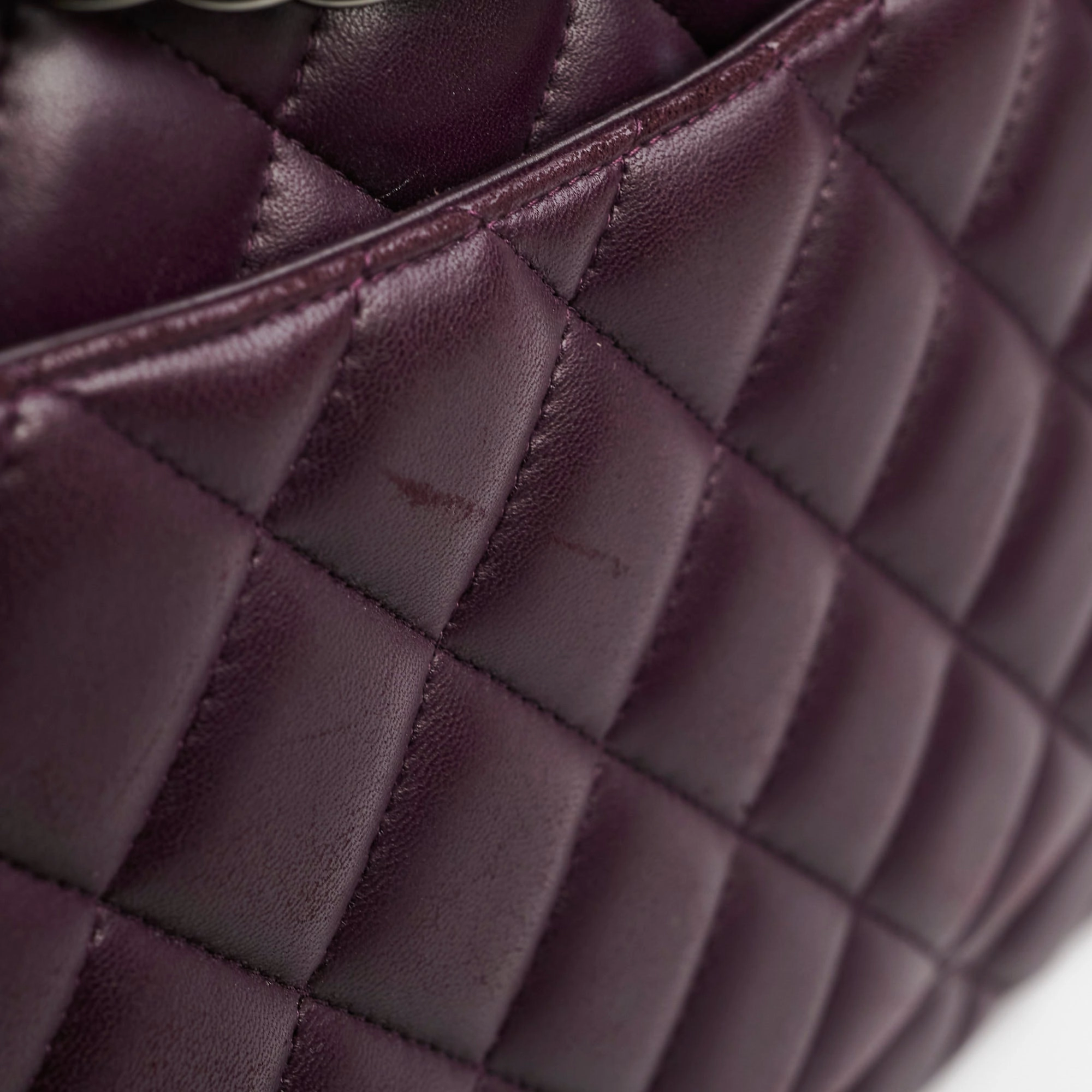 Chanel Maxi Lambskin Jumbo Dark Purple