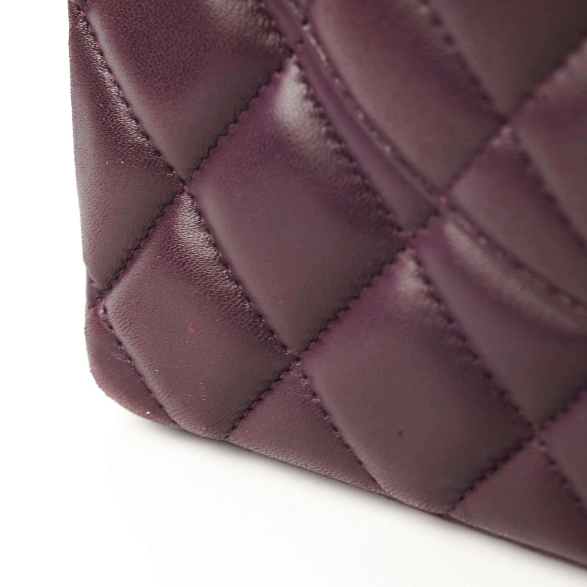 Chanel Maxi Lambskin Jumbo Dark Purple