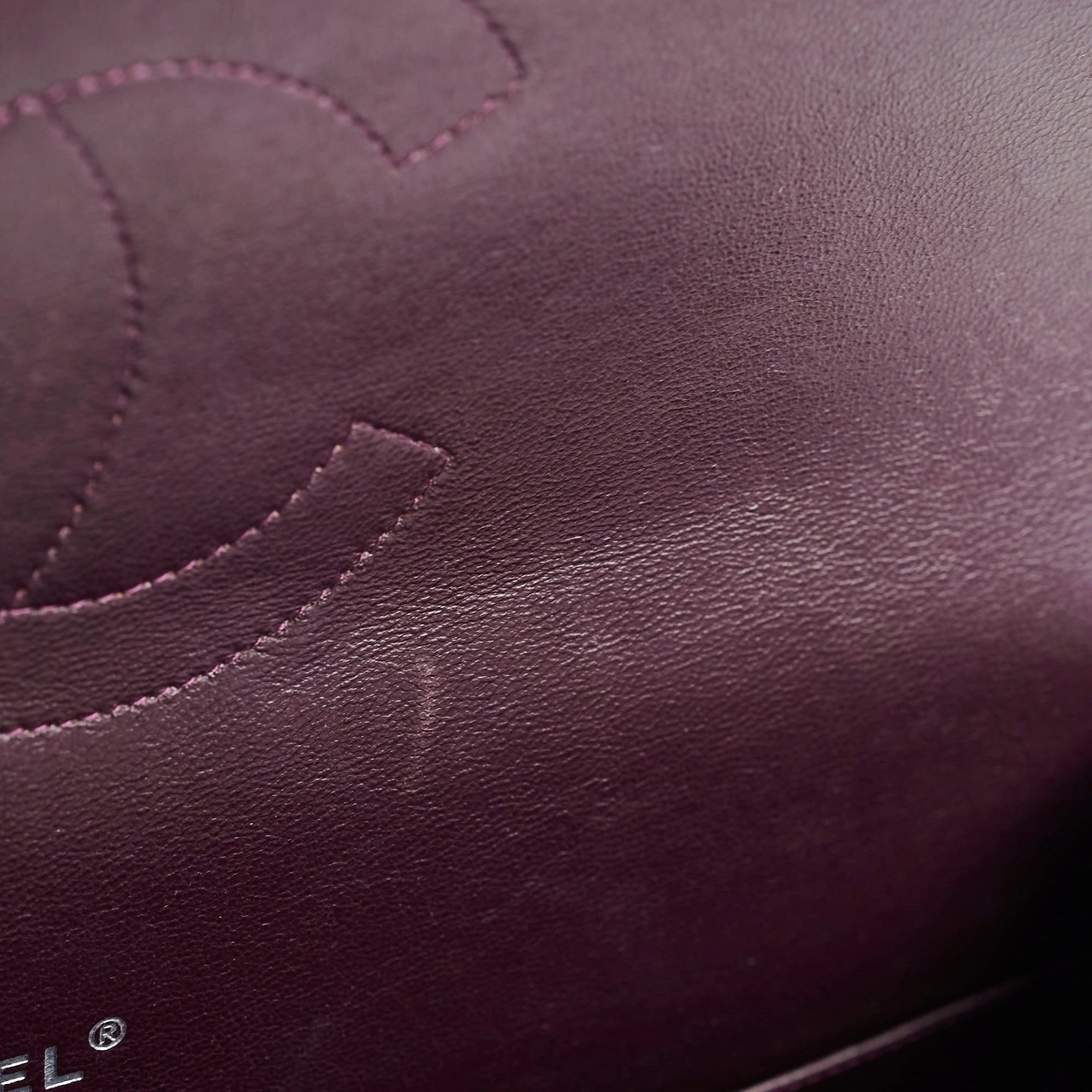 Chanel Maxi Lambskin Jumbo Dark Purple