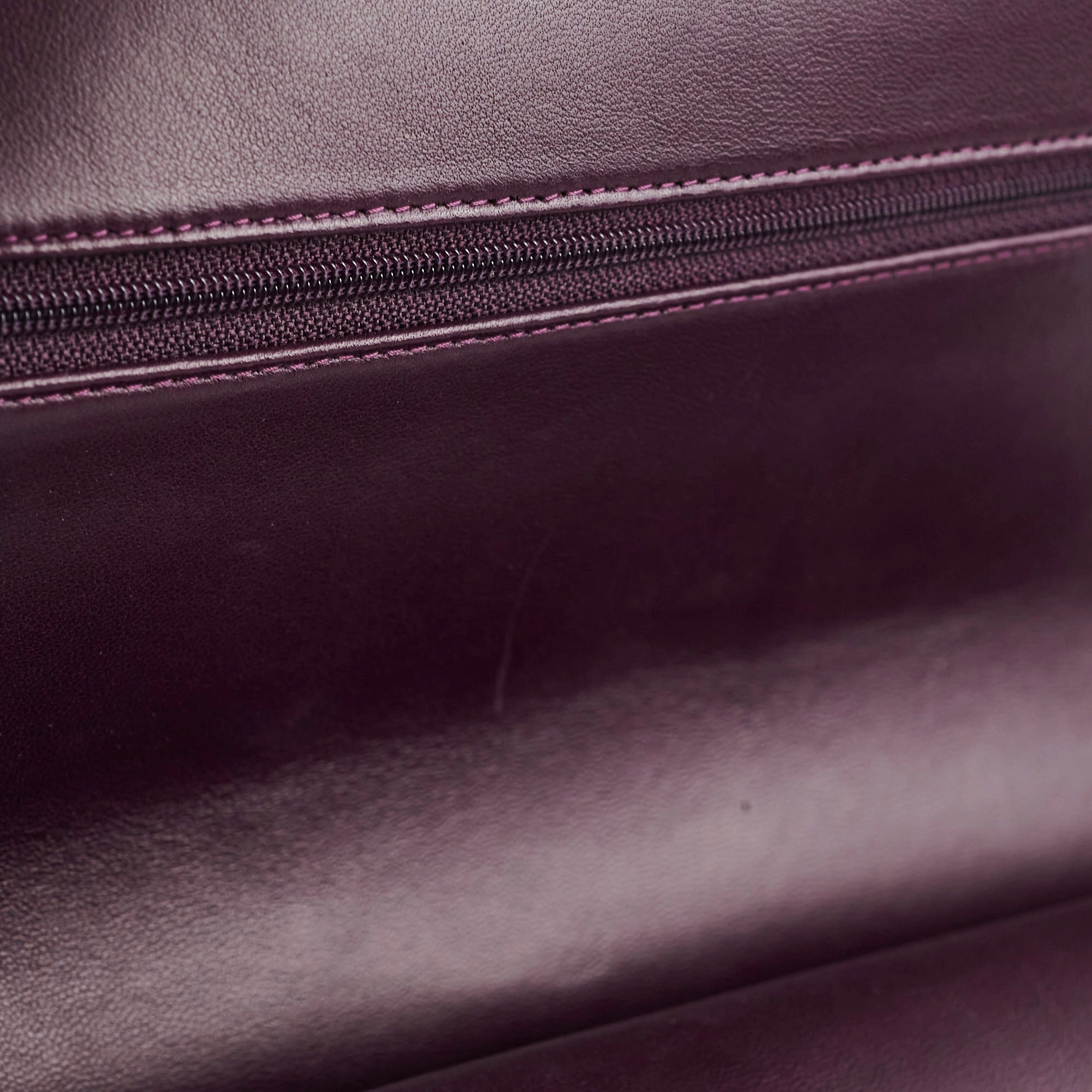 Chanel Maxi Lambskin Jumbo Dark Purple