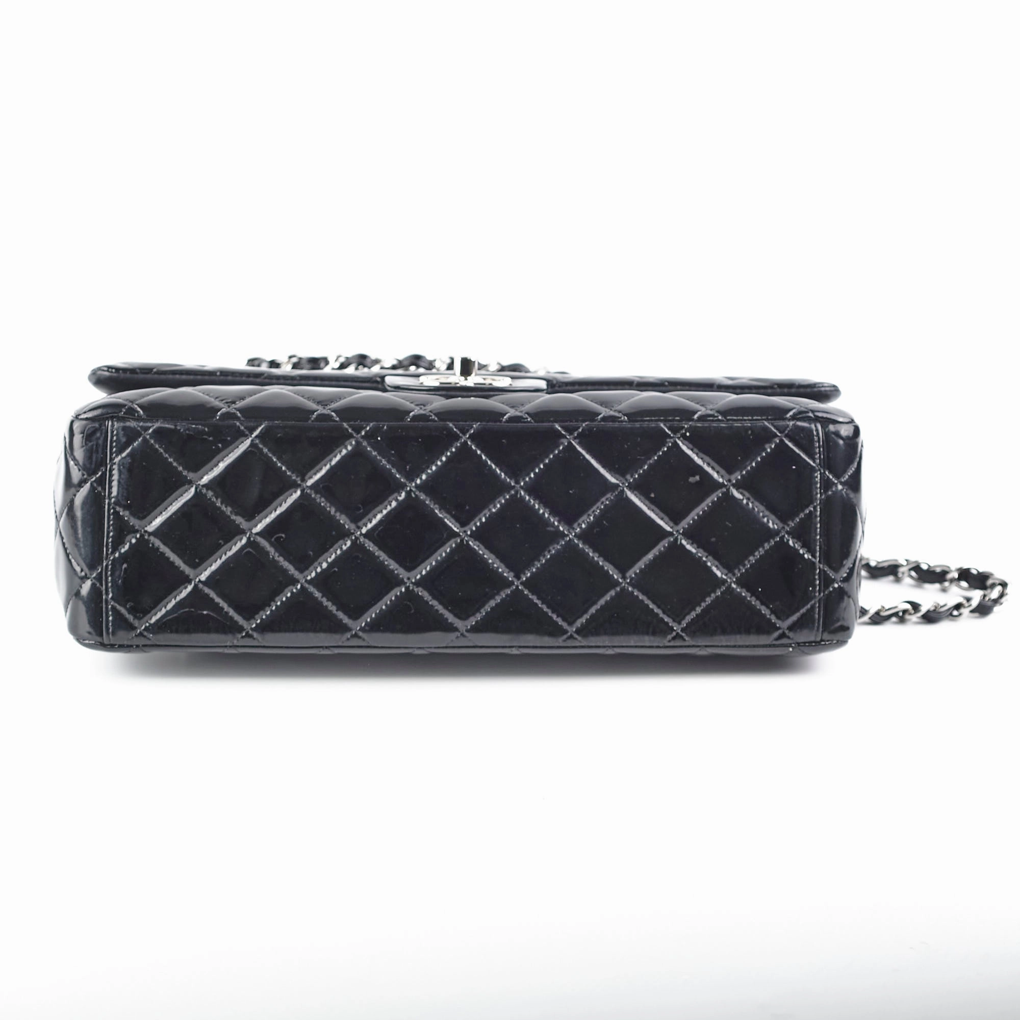 Chanel Maxi Patent Flap Black 20 Series