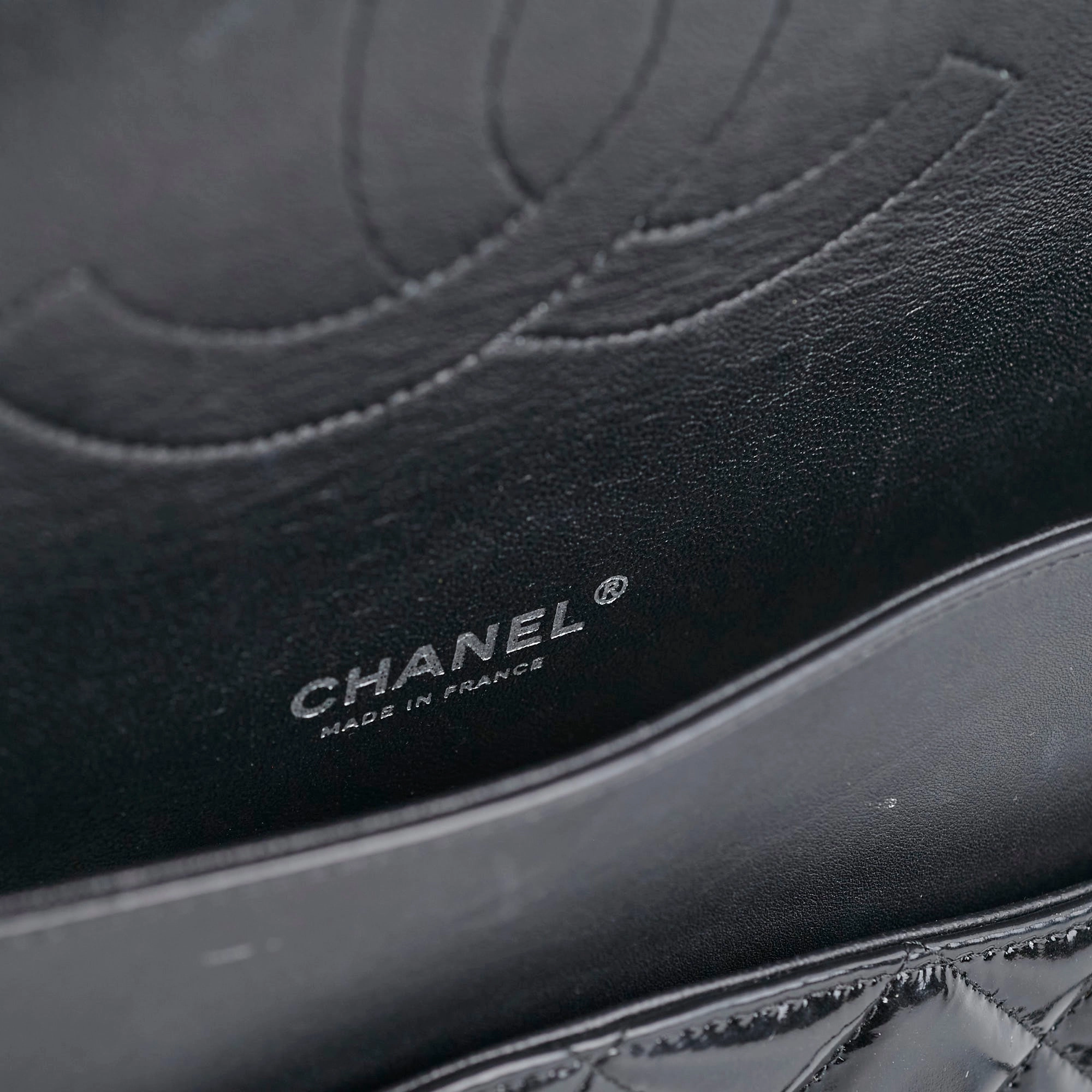 Chanel Maxi Patent Flap Black 20 Series