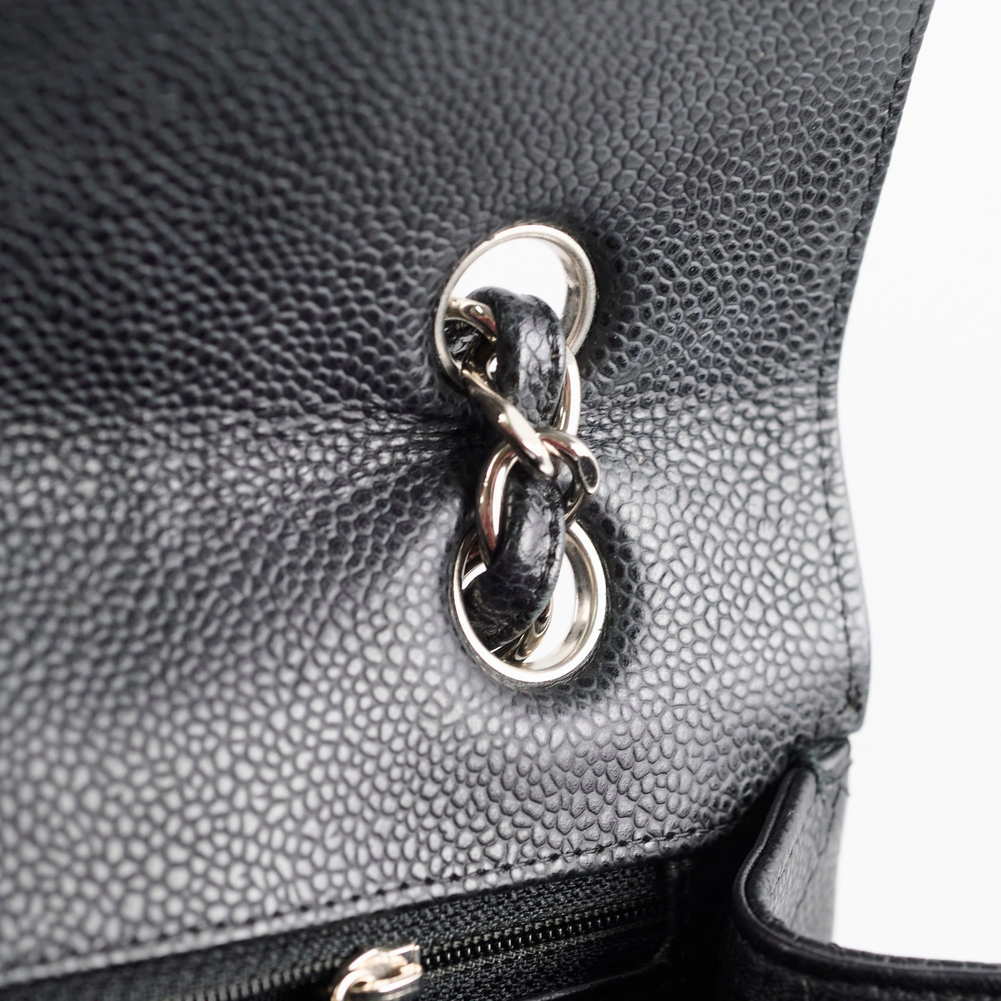 Chanel Maxi Single Flap Black Caviar SHW