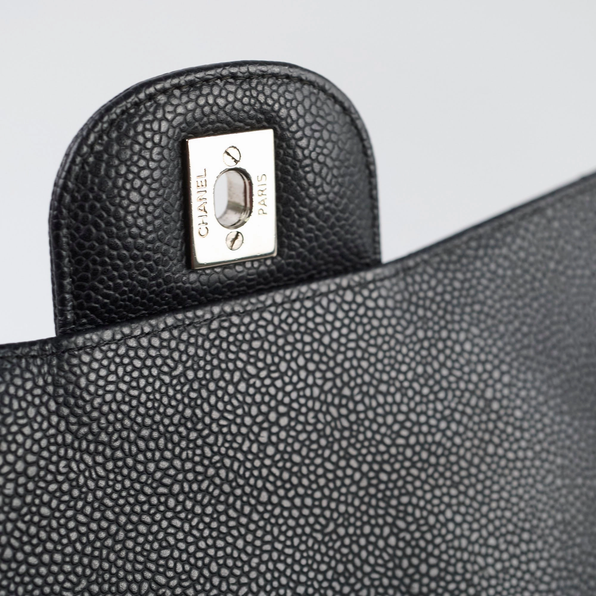 Chanel Maxi Single Flap Black Caviar SHW