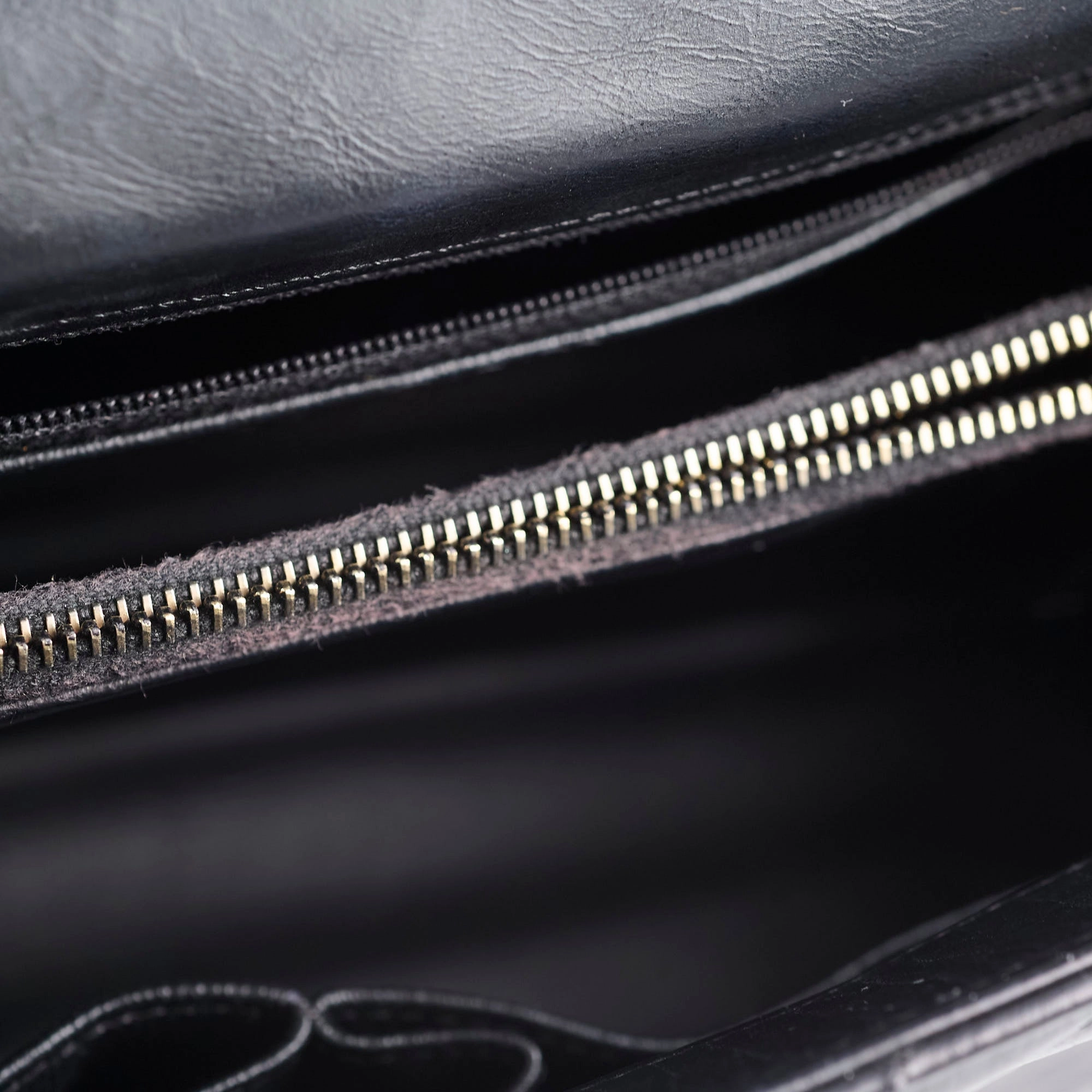 Chanel Medium Chevron Coco Handle Black