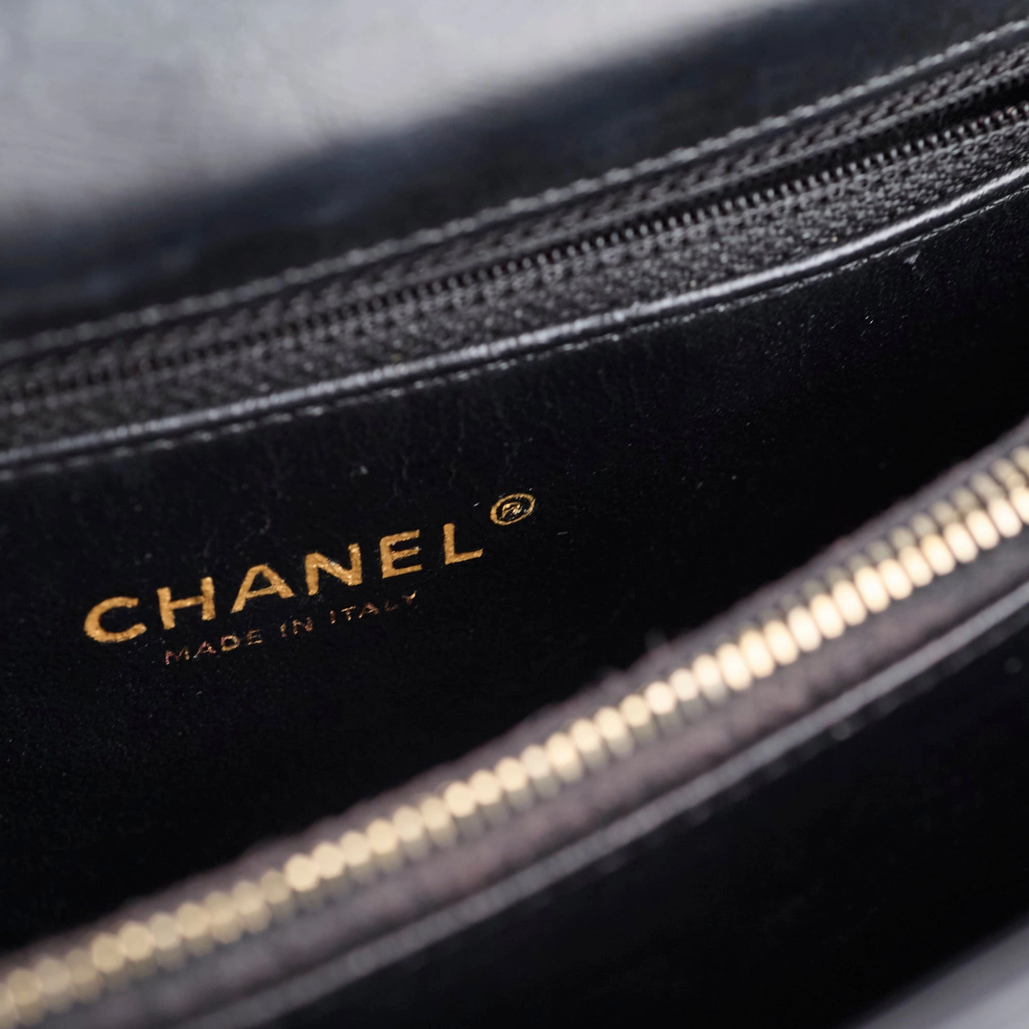 Chanel Medium Chevron Coco Handle Black