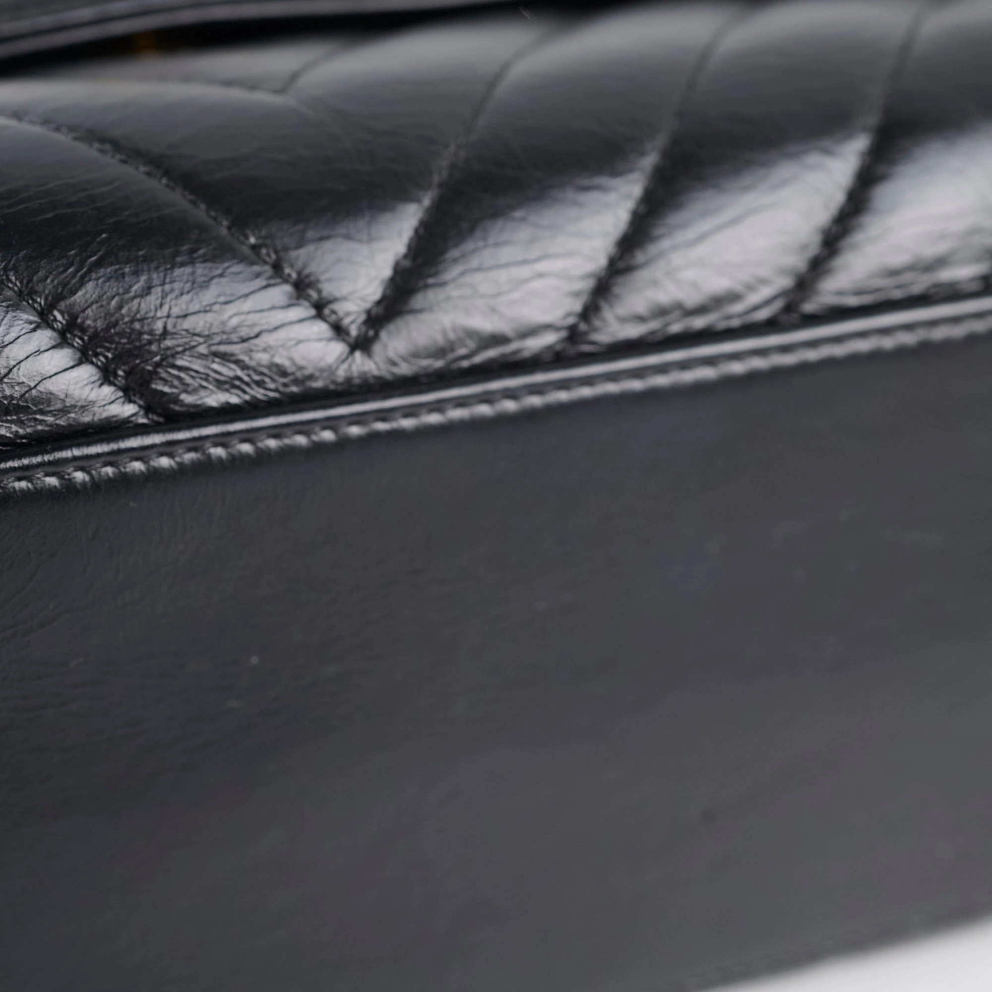 Chanel Medium Chevron Coco Handle Black